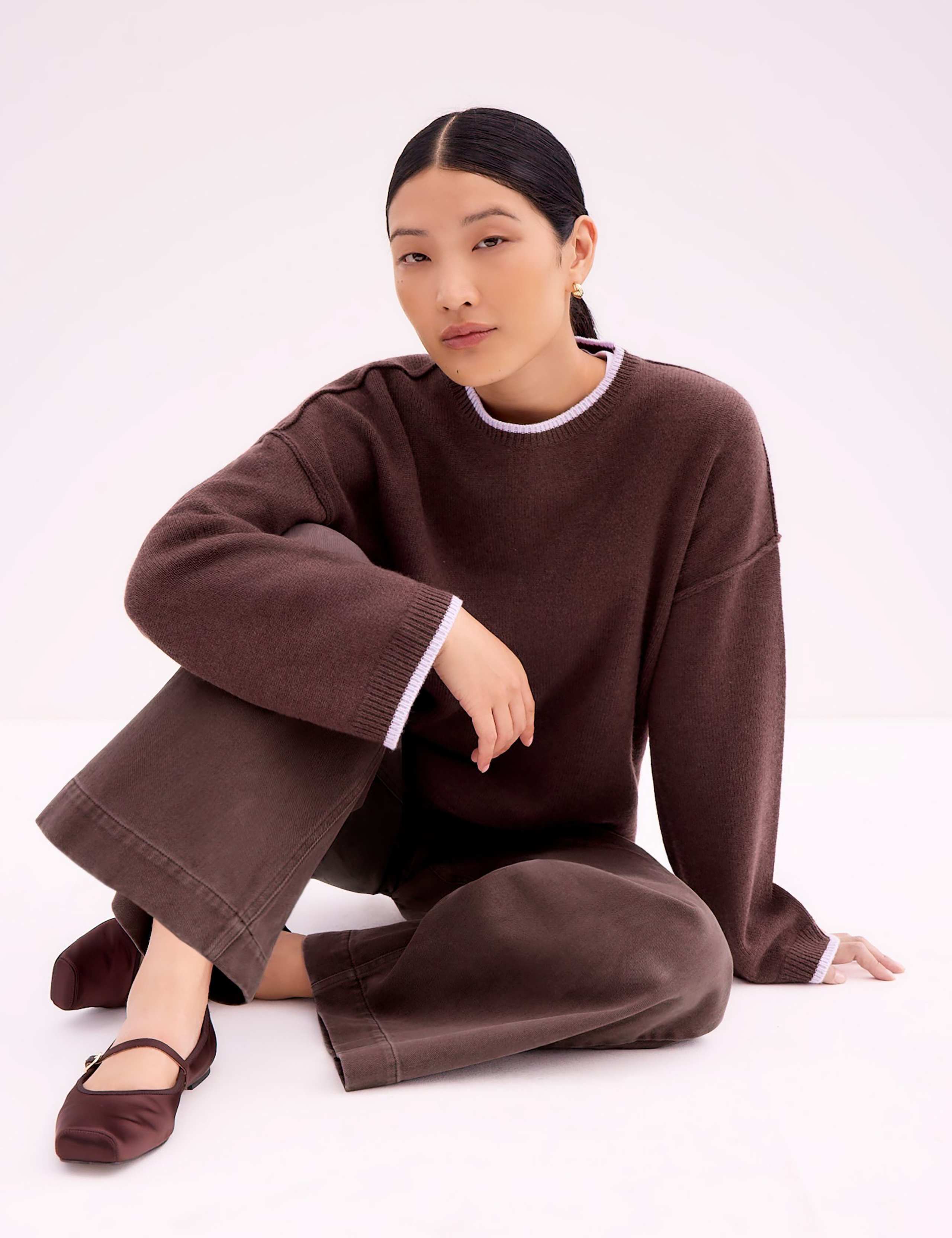 Wool Blend Relaxed Jumper with Cashmere 1 of 3
