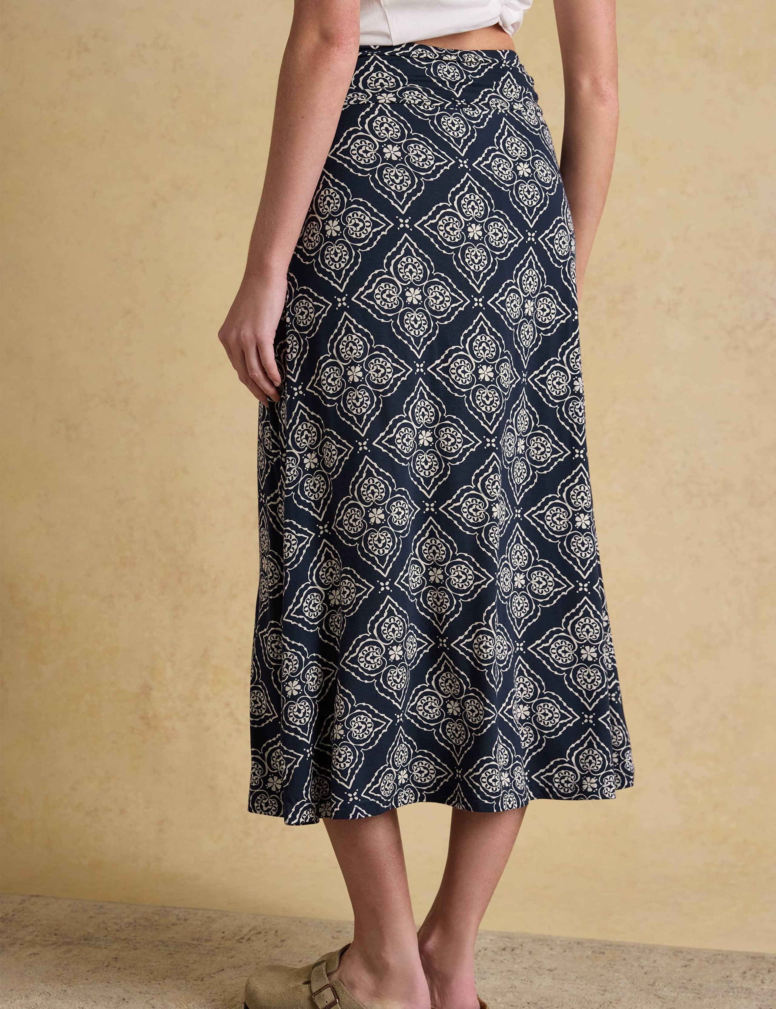Jersey Printed Midi Slip Skirt 4 of 6