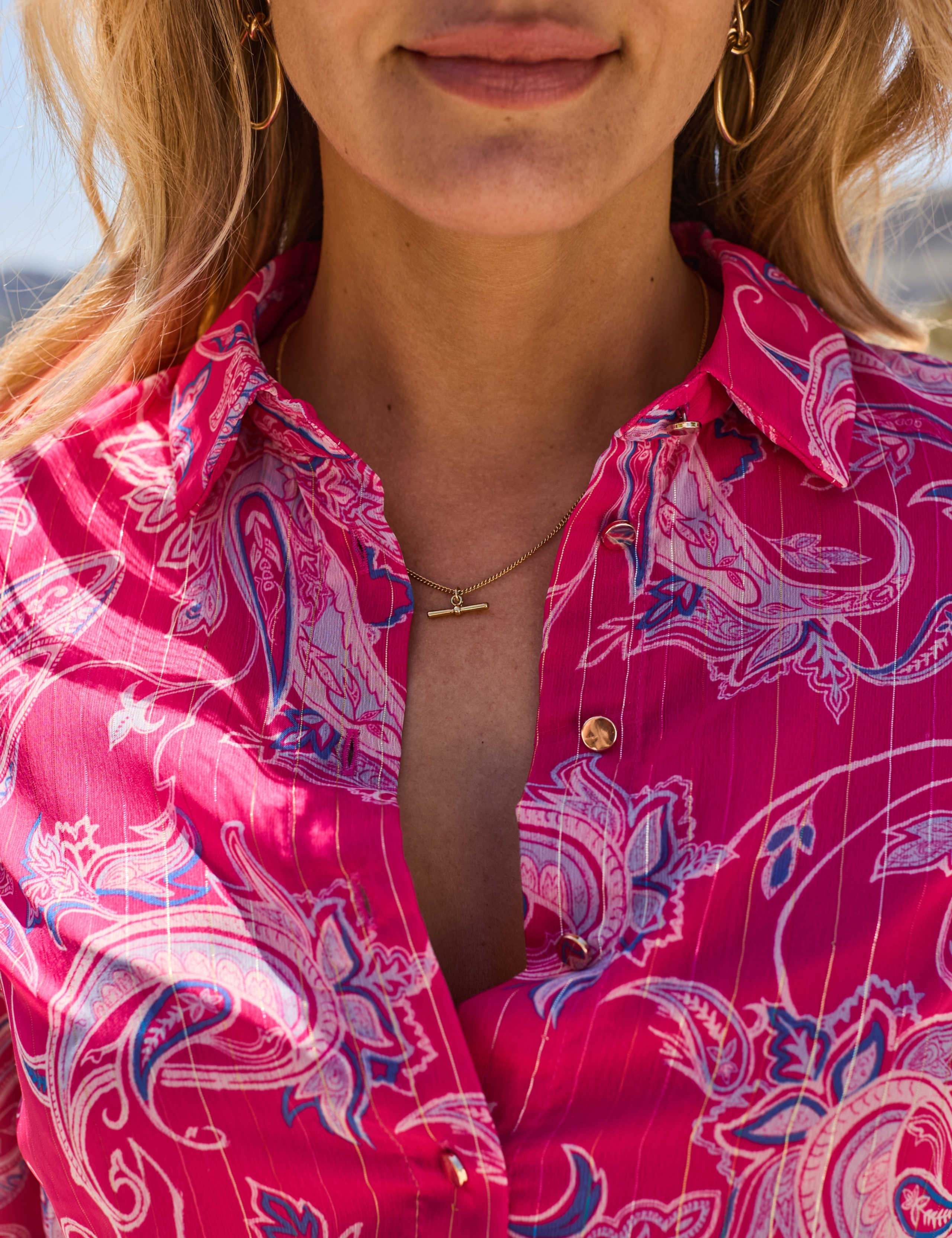 Paisley Print Collared Button Through Fitted Shirt 6 of 6