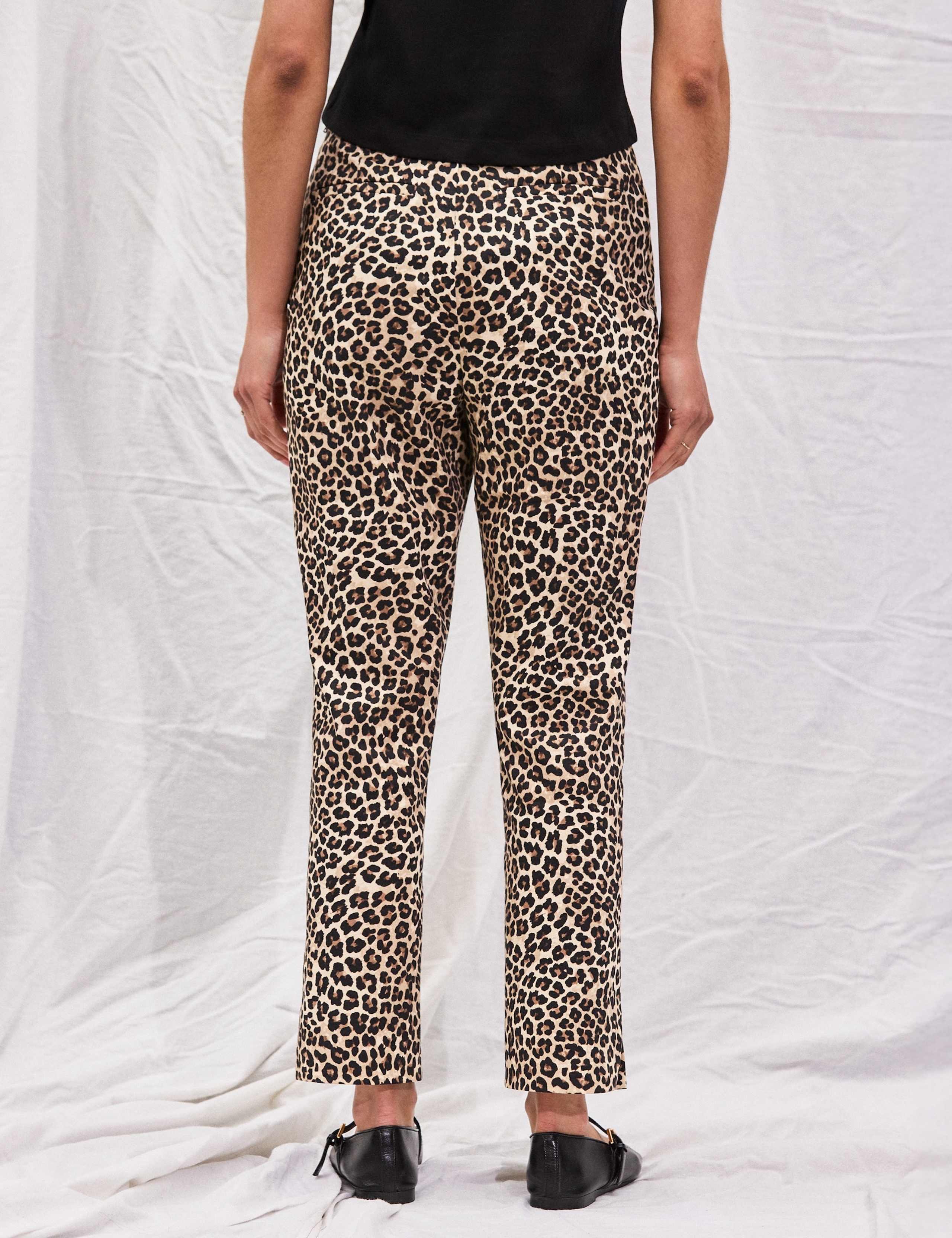 Cotton Rich Animal Print Slim Fit Trousers 2 of 6