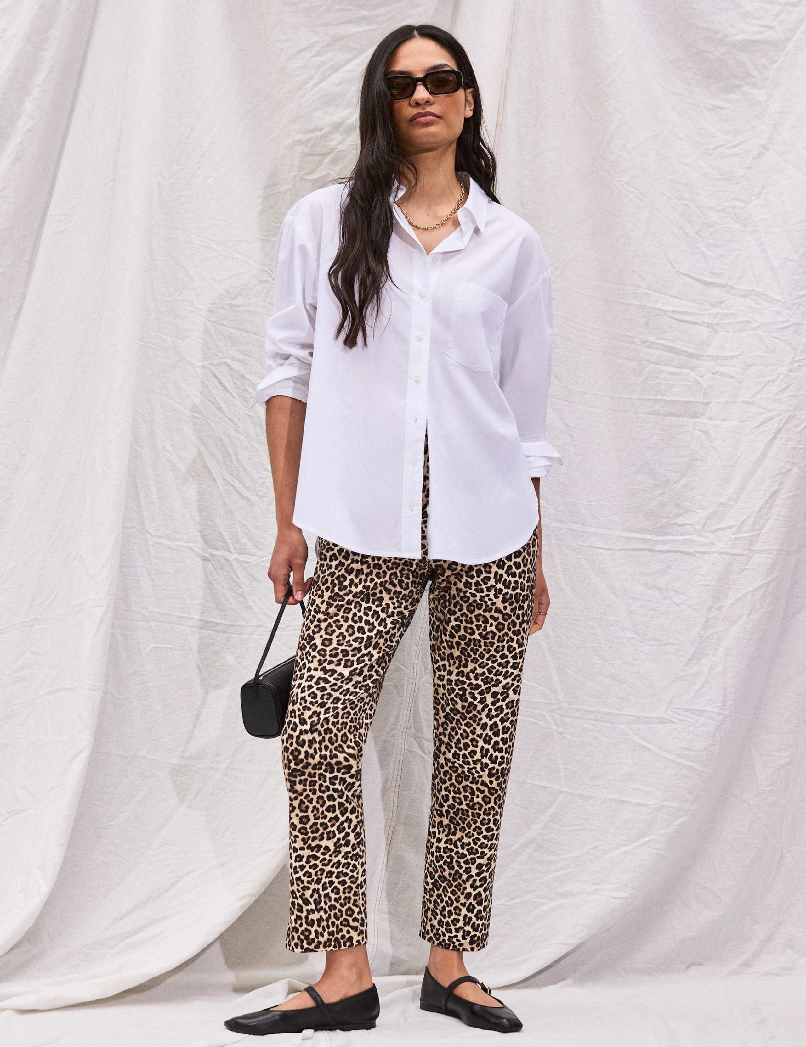 Cotton Rich Animal Print Slim Fit Trousers 5 of 6