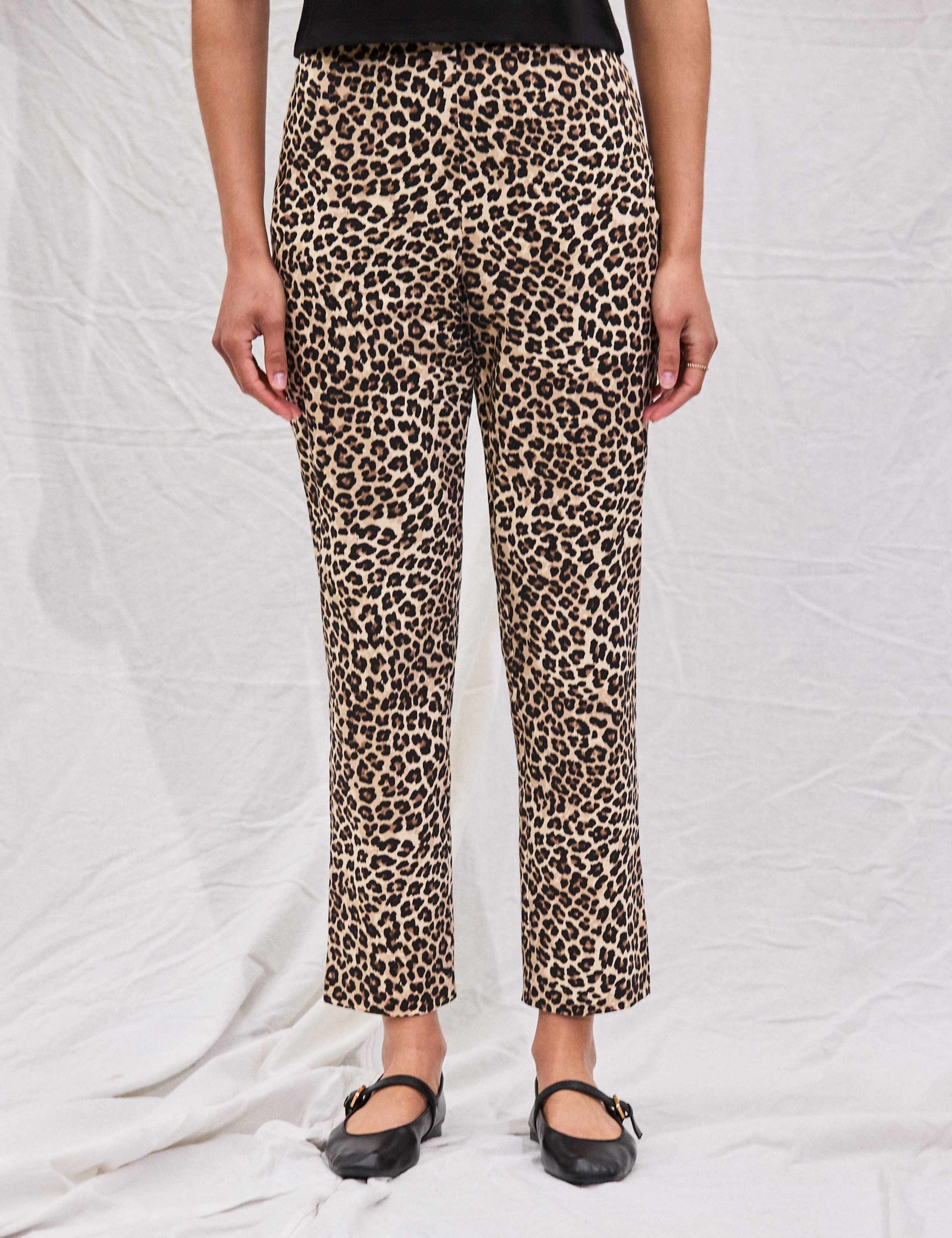 Cotton Rich Animal Print Slim Fit Trousers 6 of 6