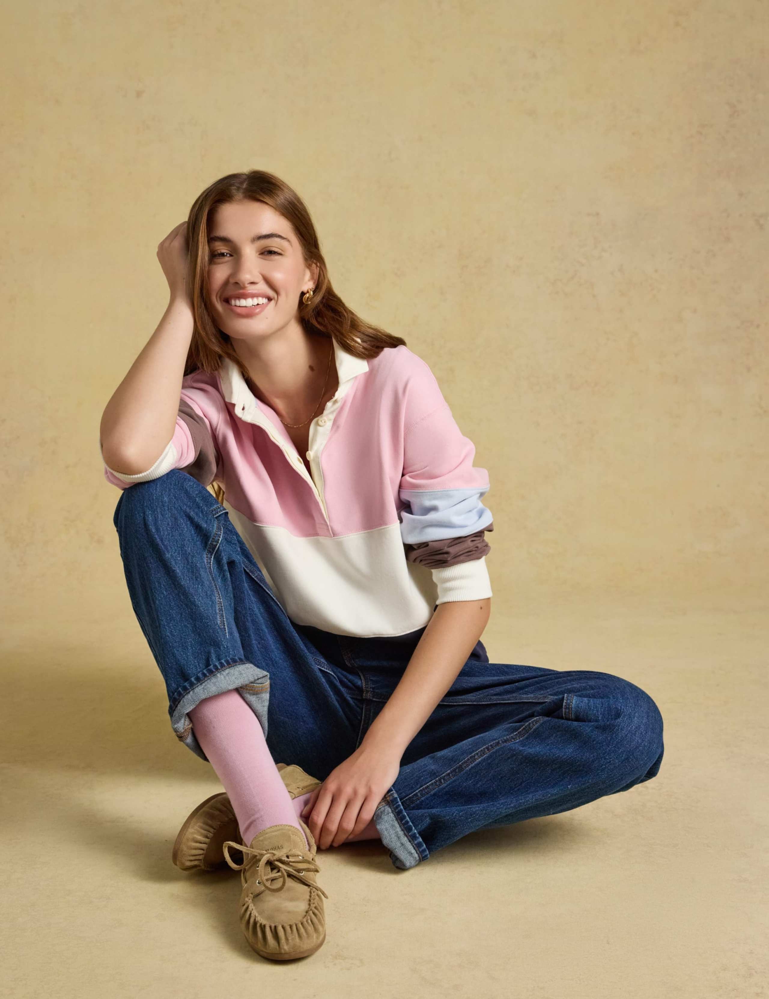 Pure Cotton Colour Block Rugby Top 7 of 10