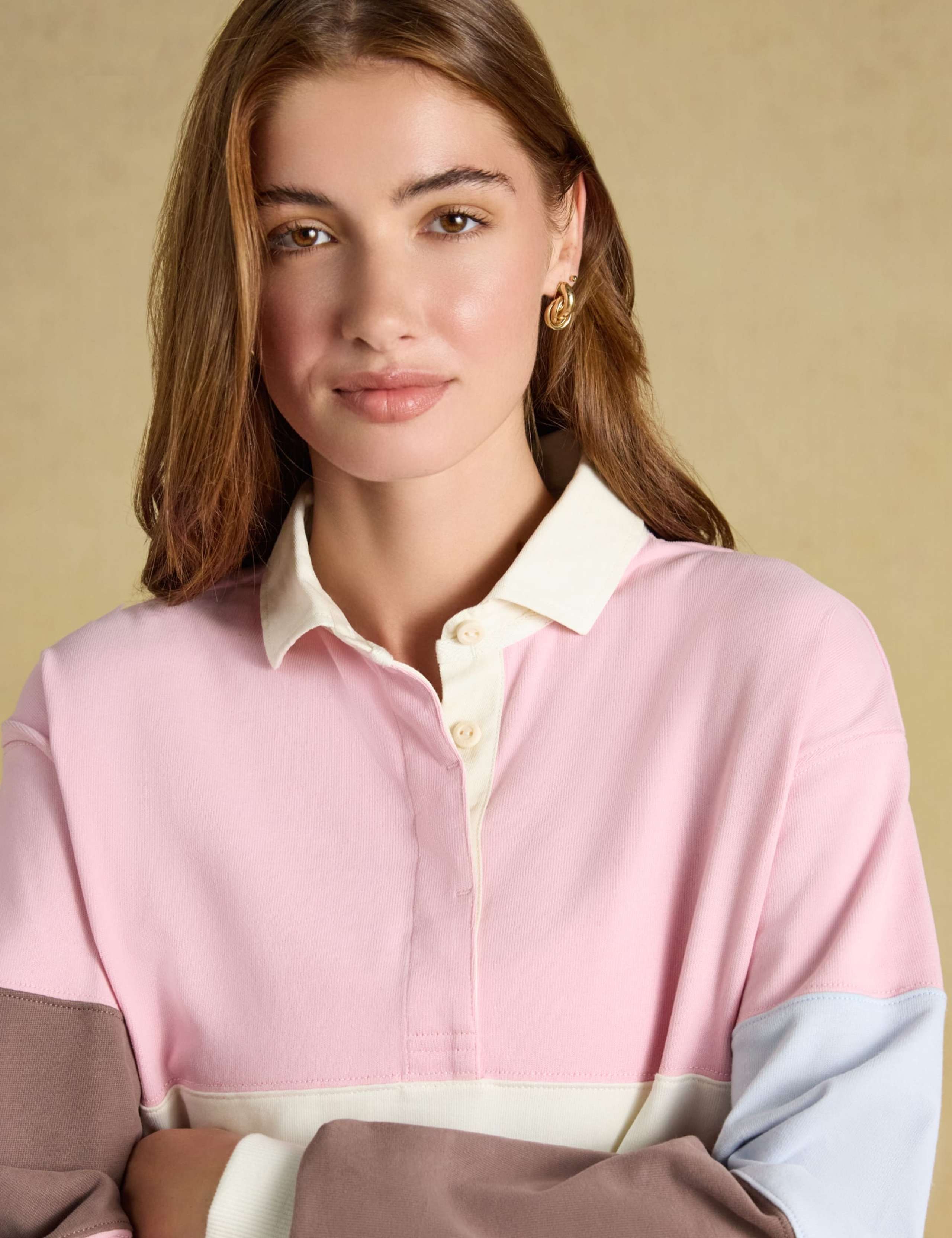 Pure Cotton Colour Block Rugby Top 8 of 10