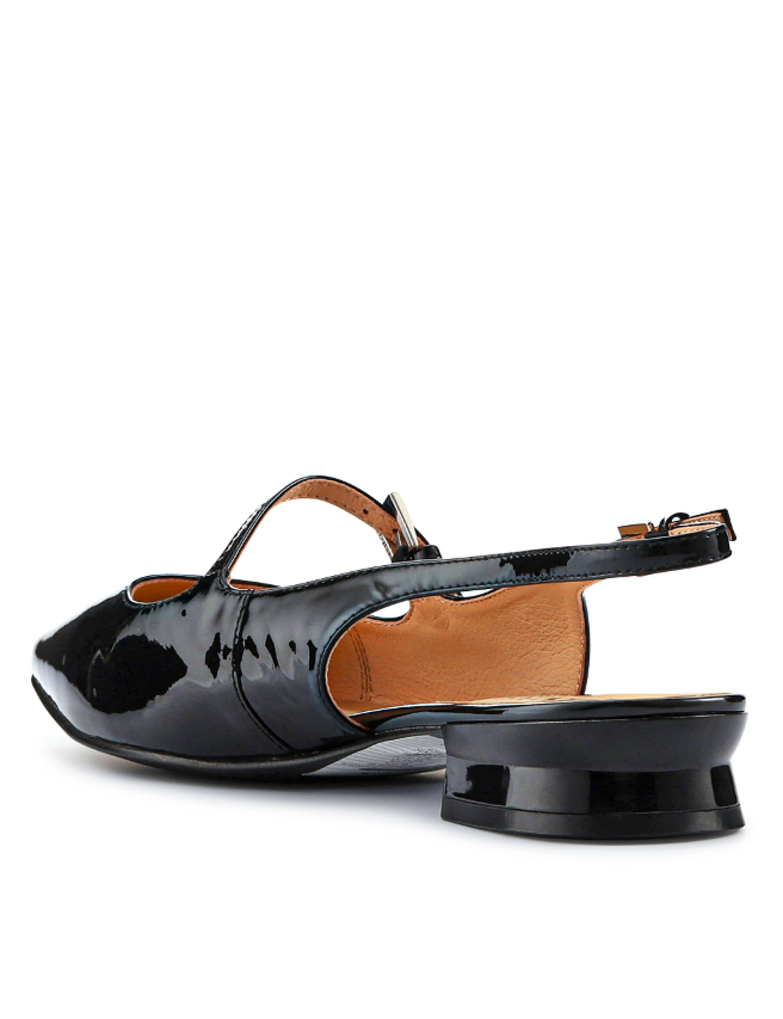 Leather Patent Block Heel Slingback Sandals 5 of 6