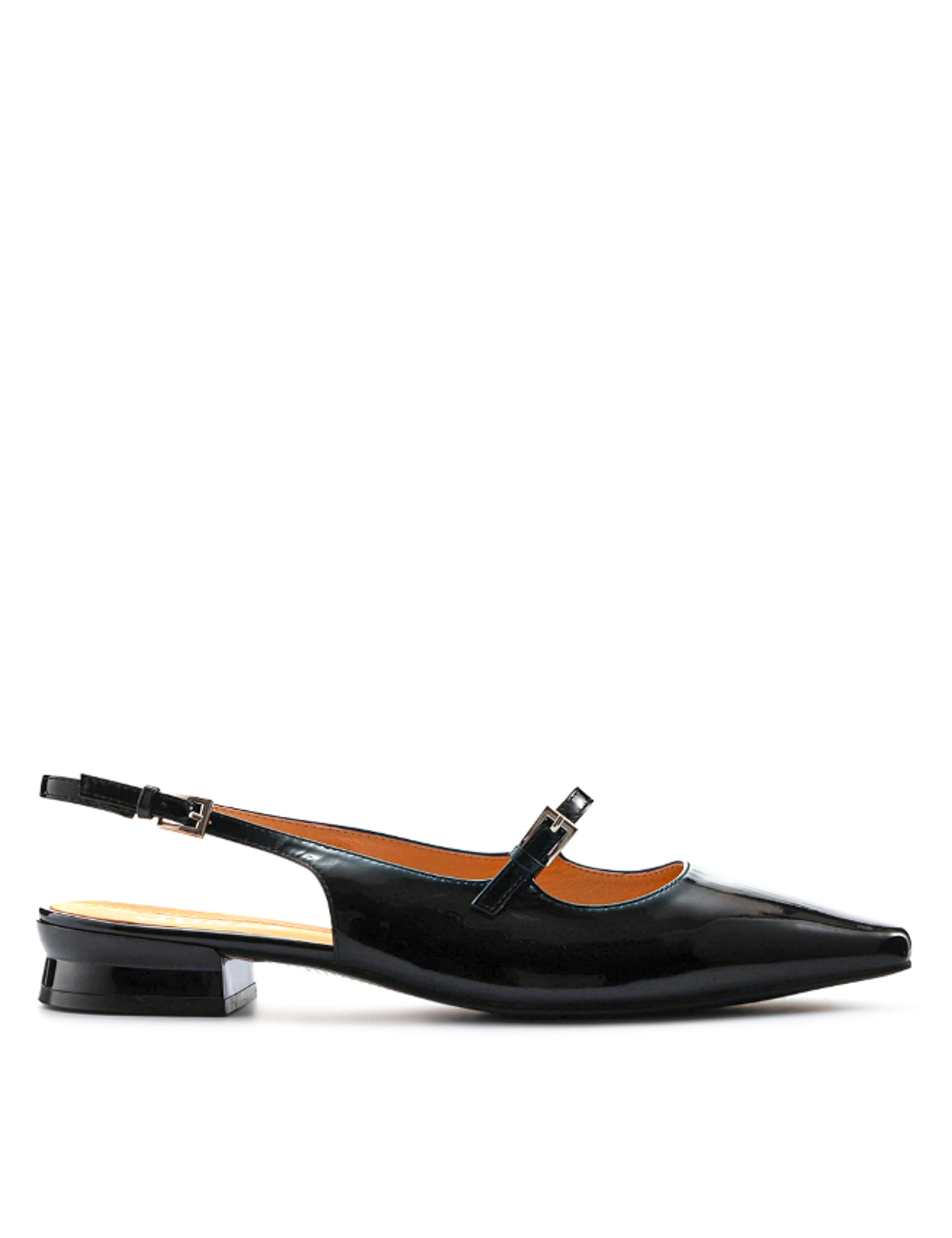 Leather Patent Block Heel Slingback Sandals 2 of 6