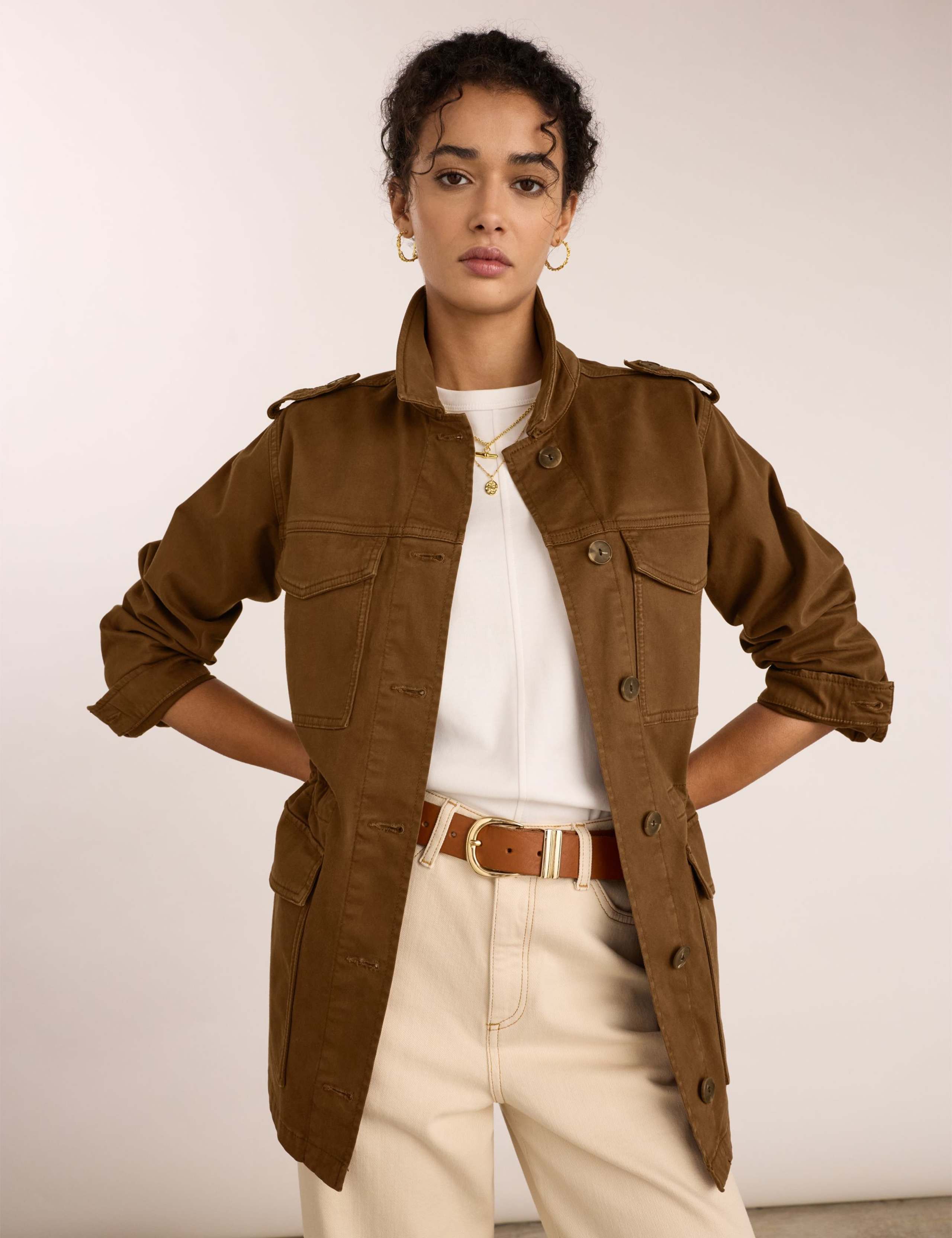 Cotton Rich Collared Utility Jacket 1 of 7