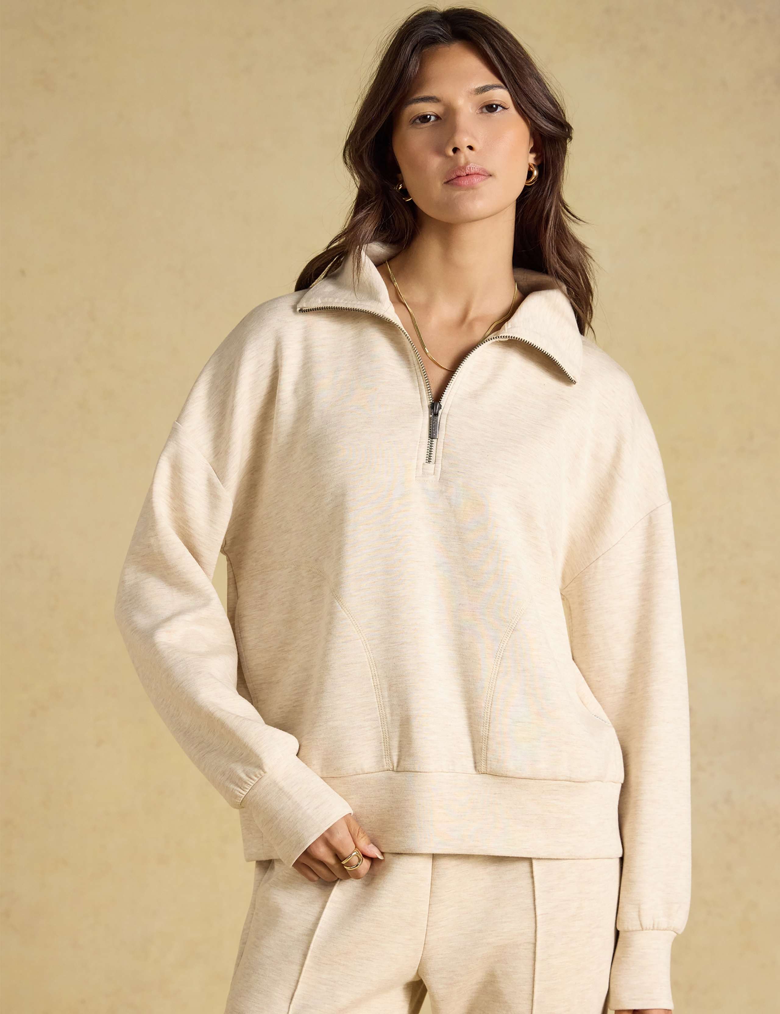 Funnel Neck Quarter Zip Sweatshirt 1 of 7