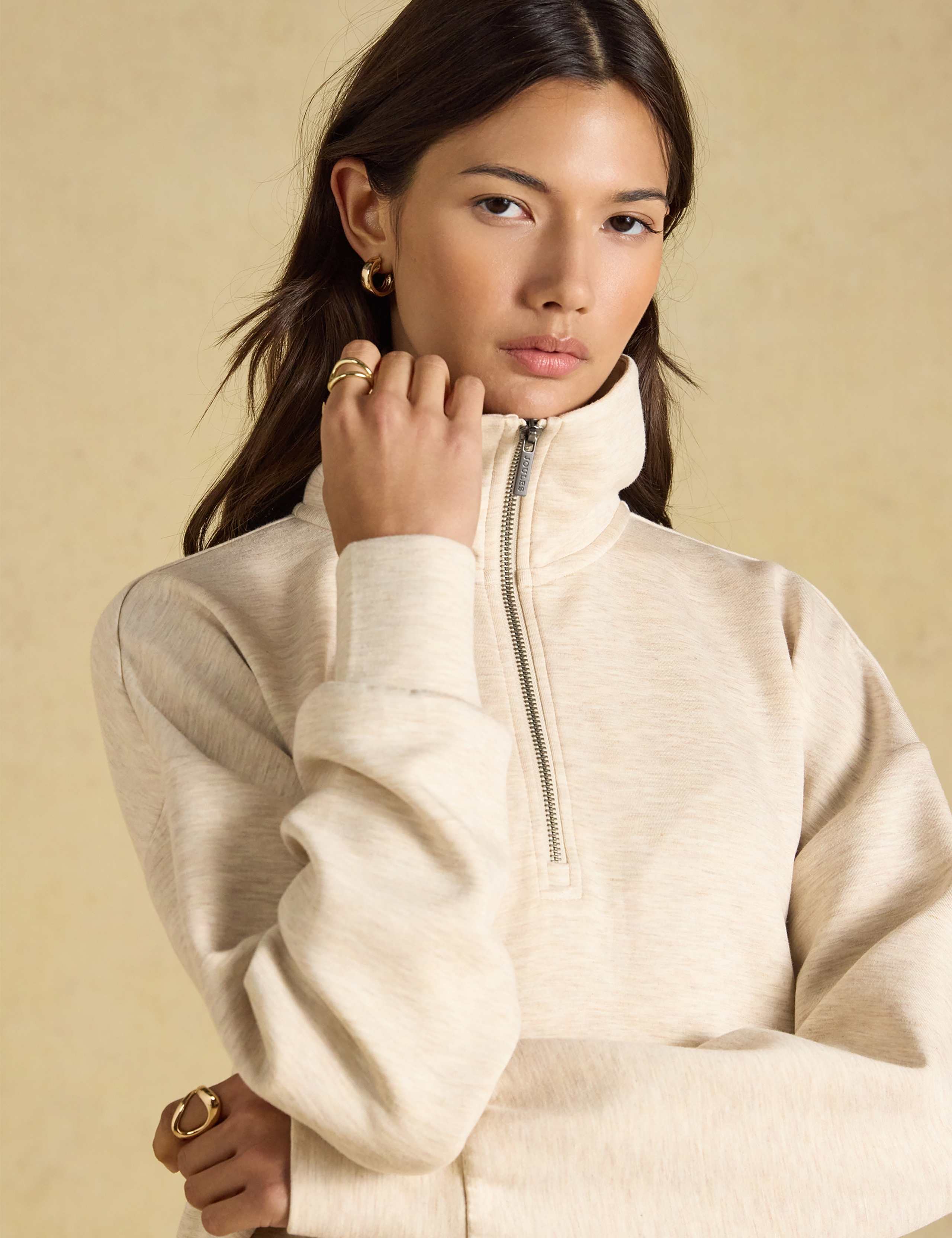 Funnel Neck Quarter Zip Sweatshirt 2 of 7