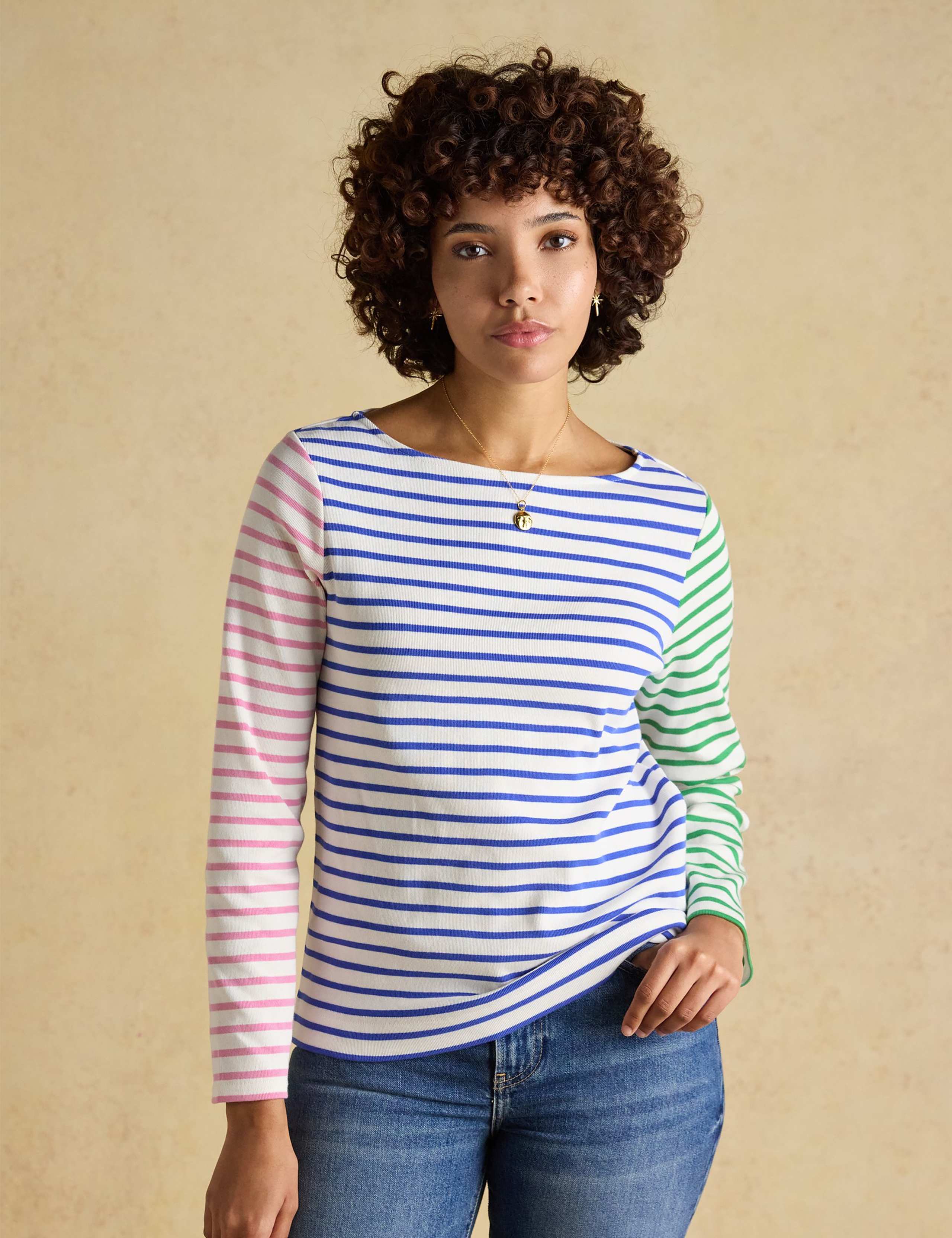 Pure Cotton Striped Top 1 of 8