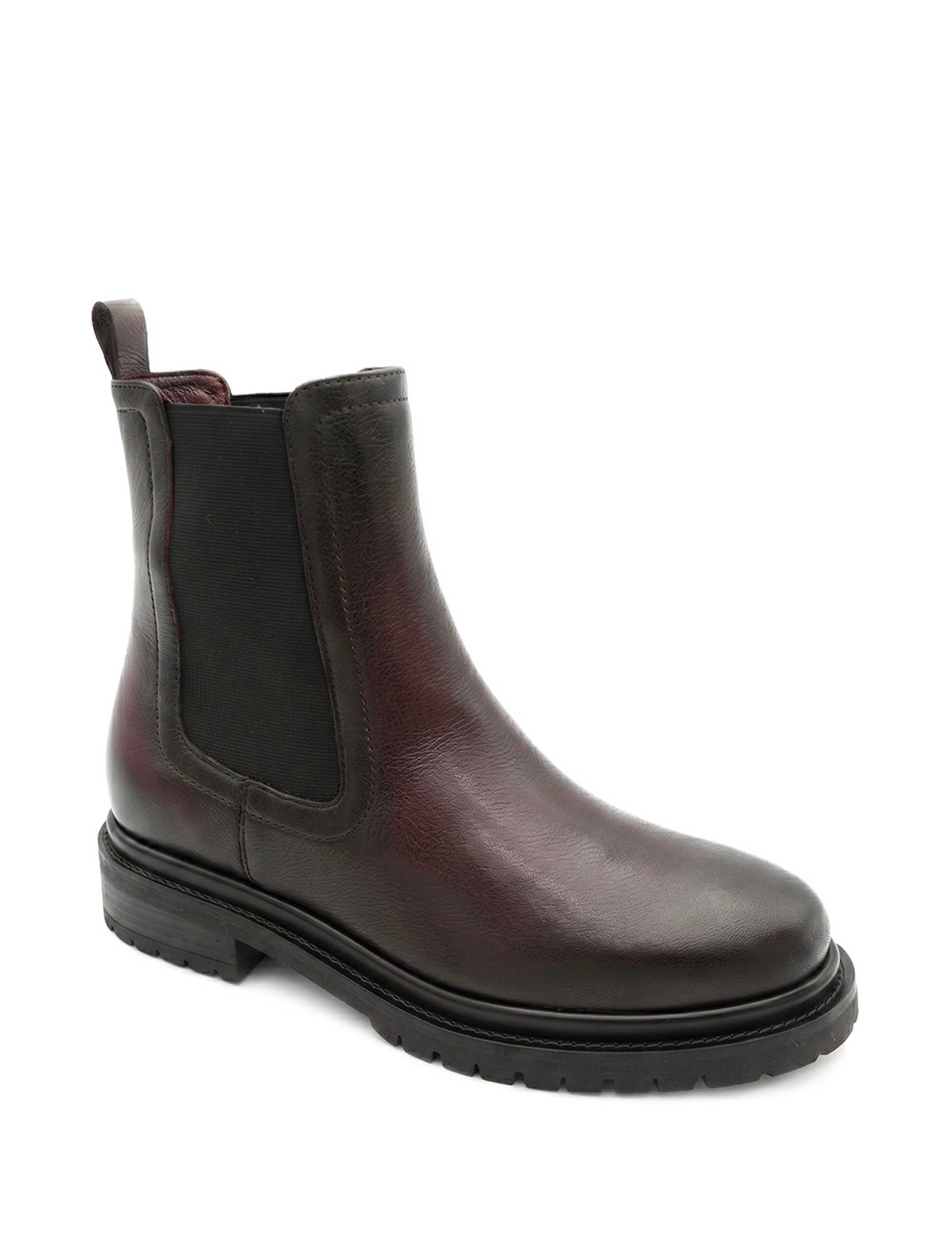 Leather Chelsea Block Heel Ankle Boots 4 of 5