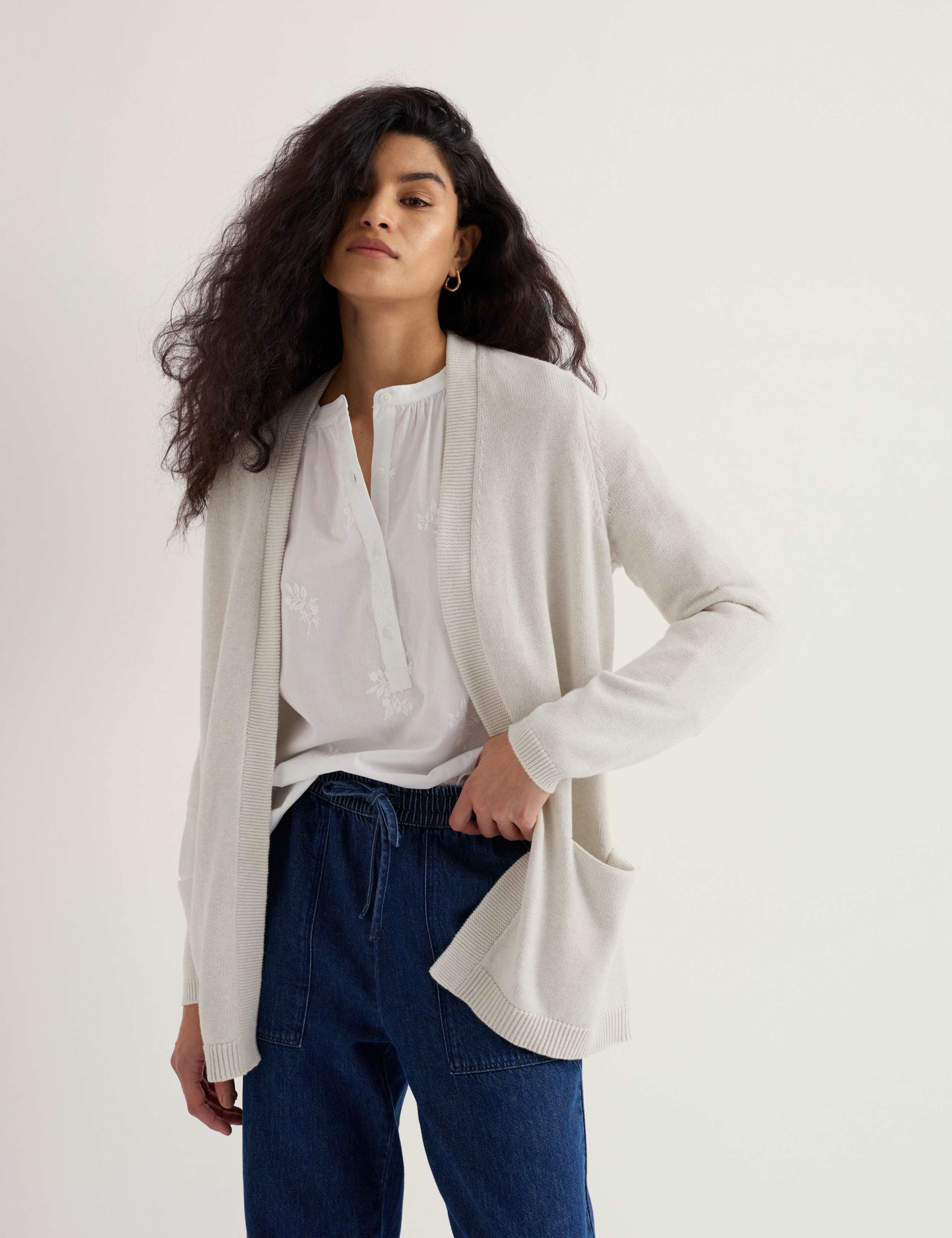 Pure Cotton Longline Cardigan 3 of 5