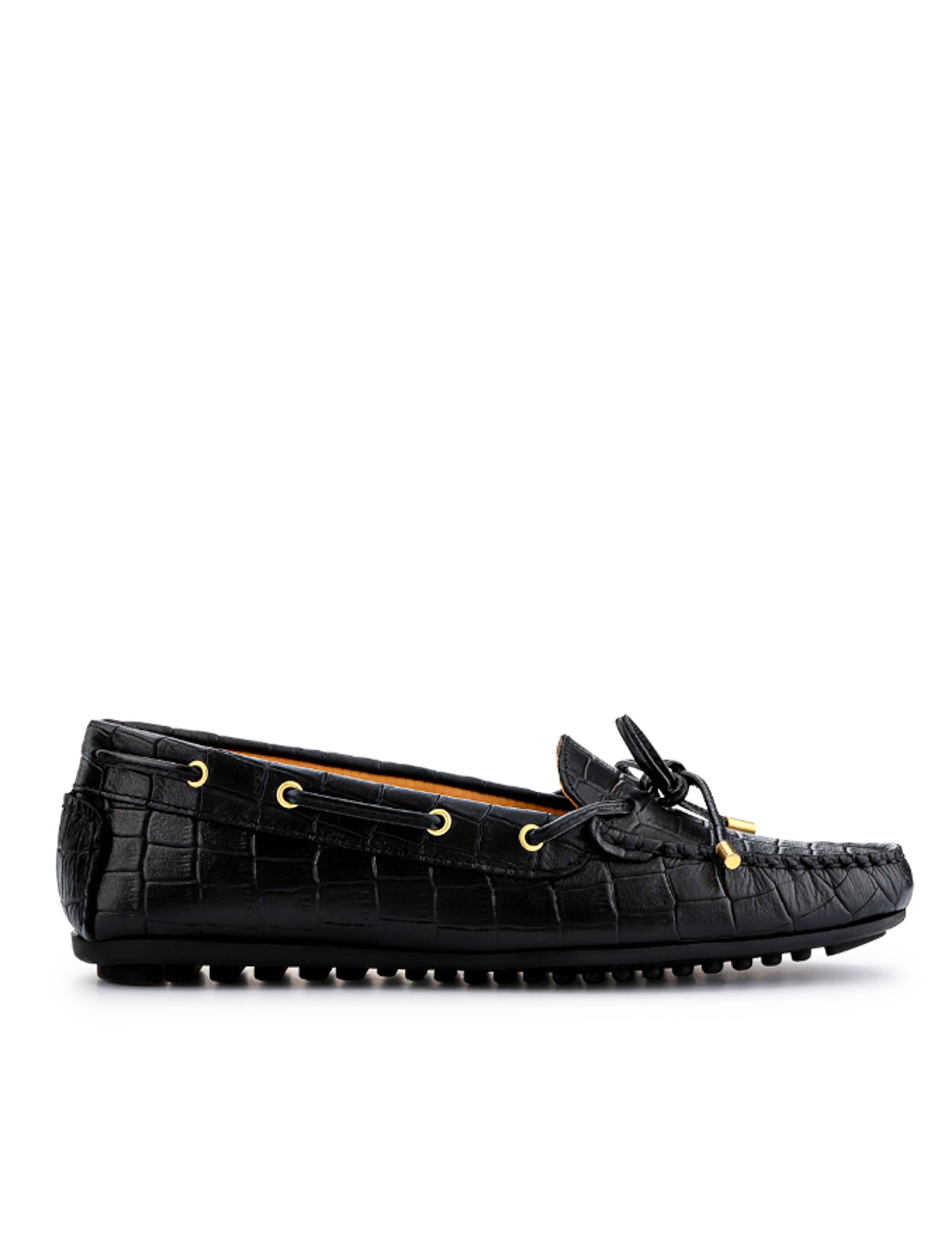Leather Croc Effect Boat Shoes 2 of 7
