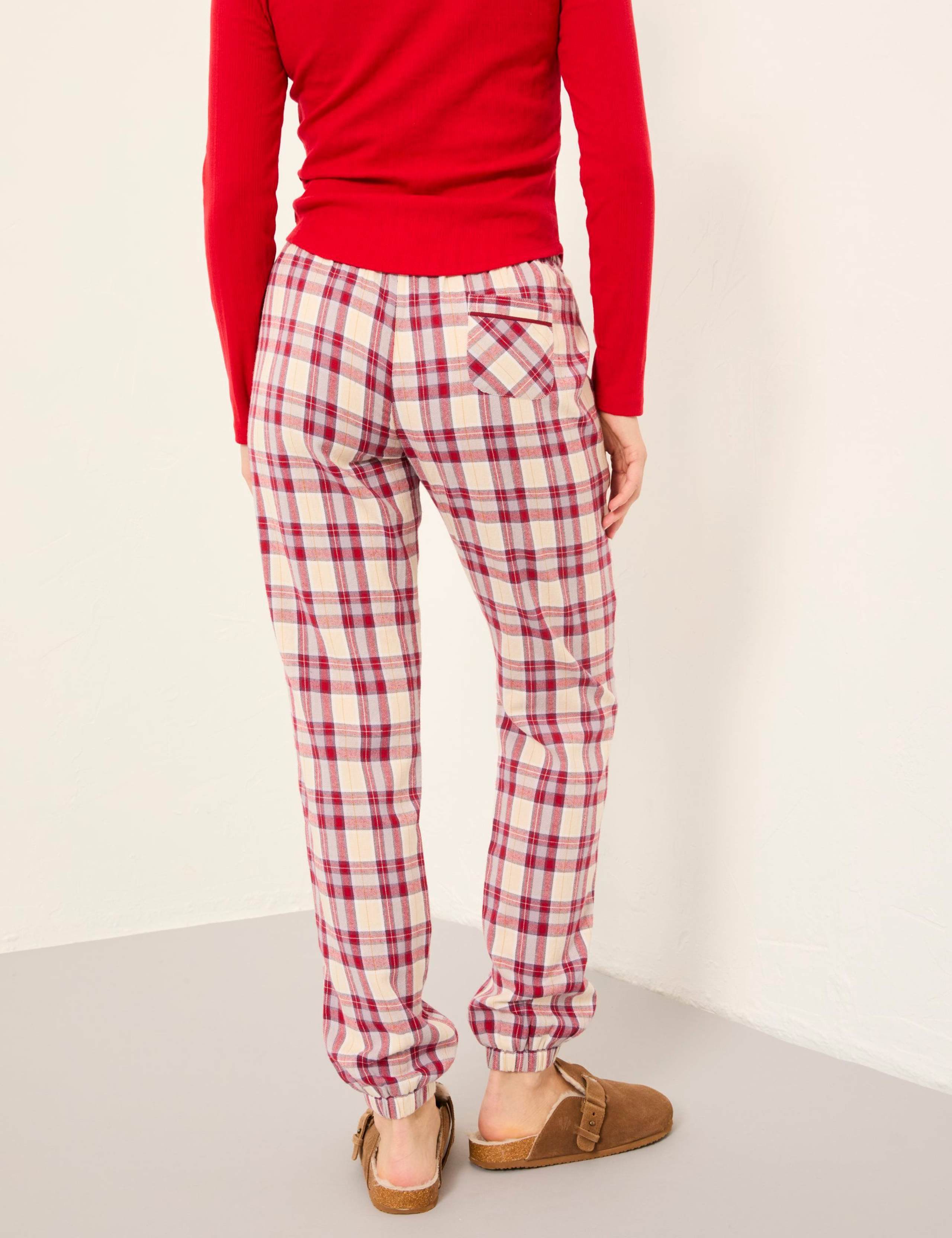 Pure Cotton Checked Pyjama Bottoms 3 of 6