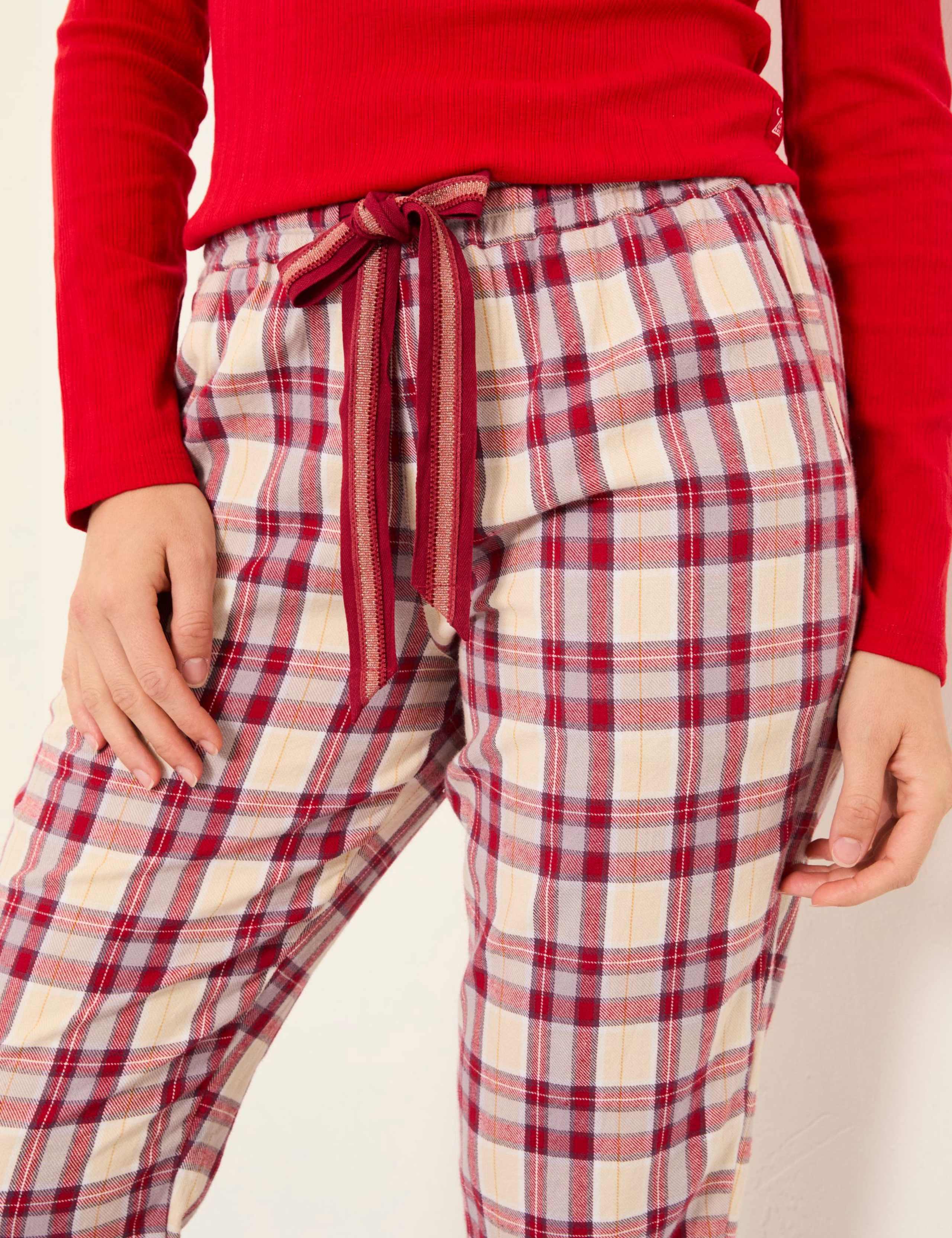 Pure Cotton Checked Pyjama Bottoms 4 of 6