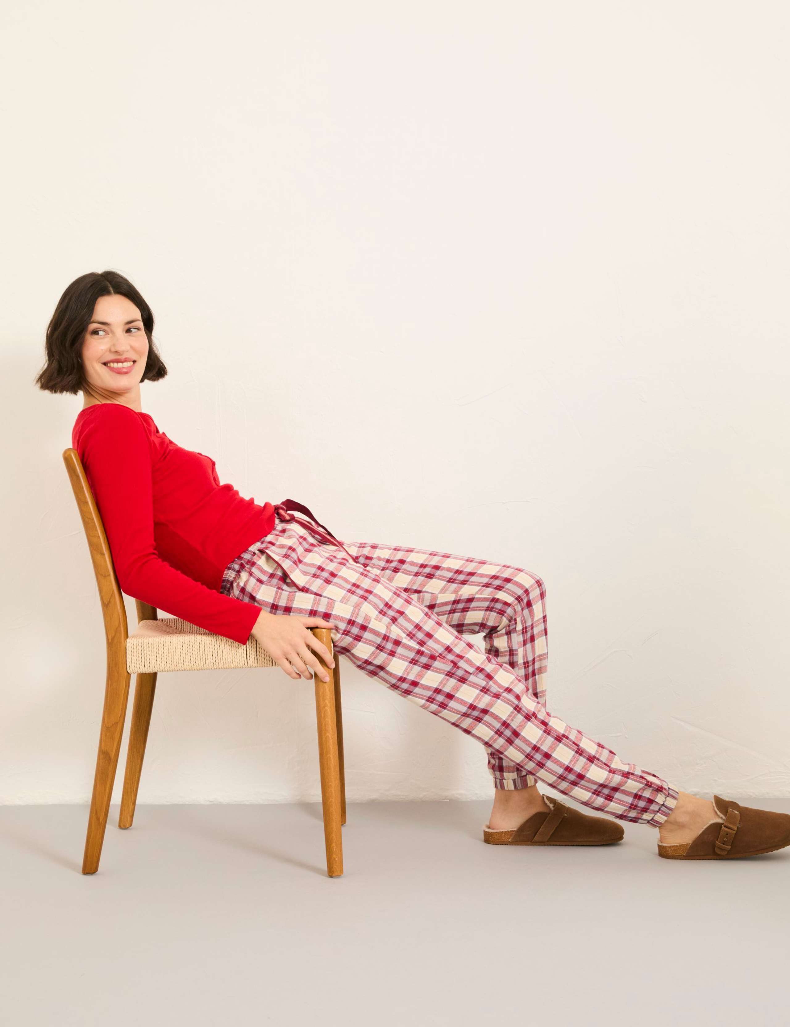 Pure Cotton Checked Pyjama Bottoms 6 of 6