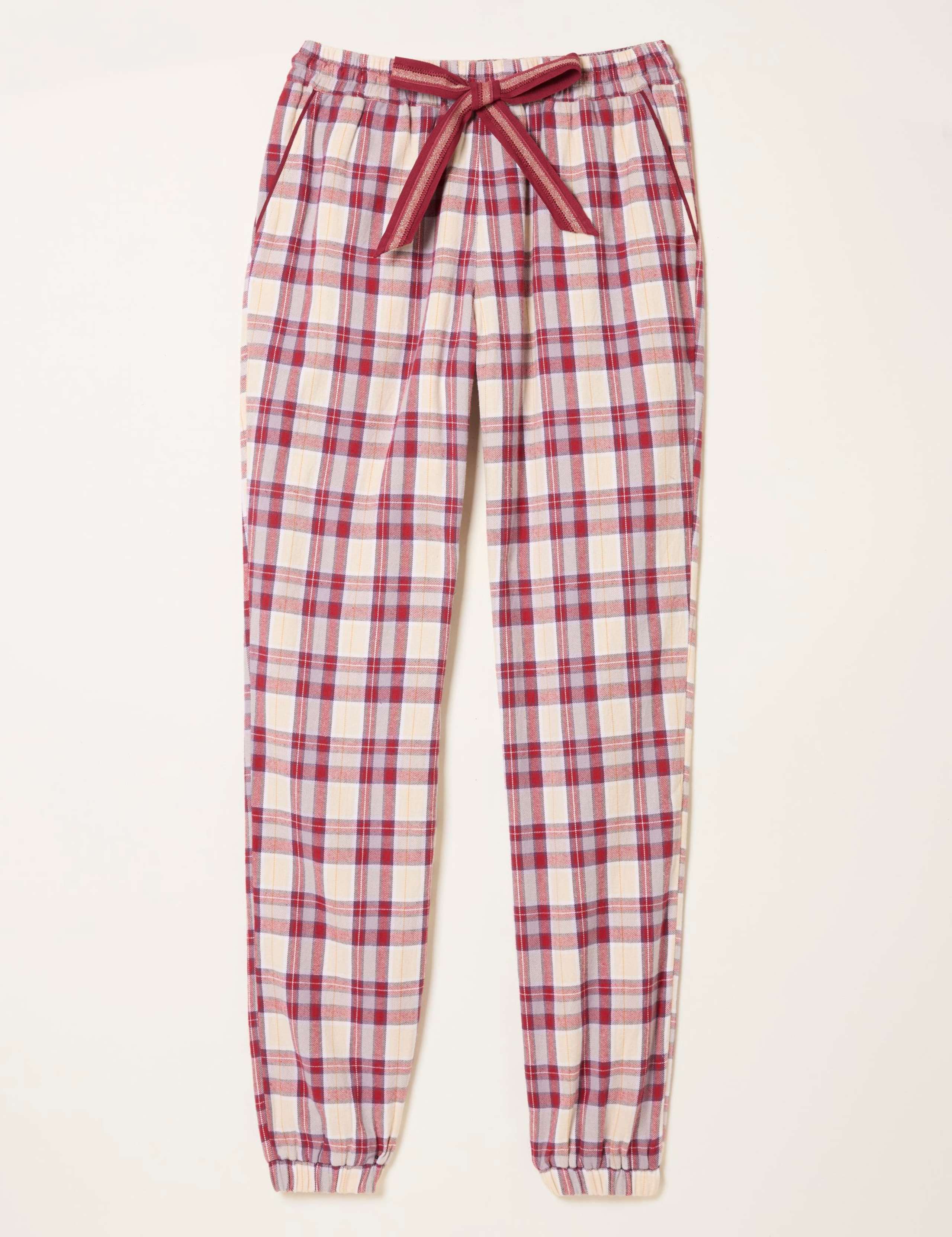 Pure Cotton Checked Pyjama Bottoms 2 of 6