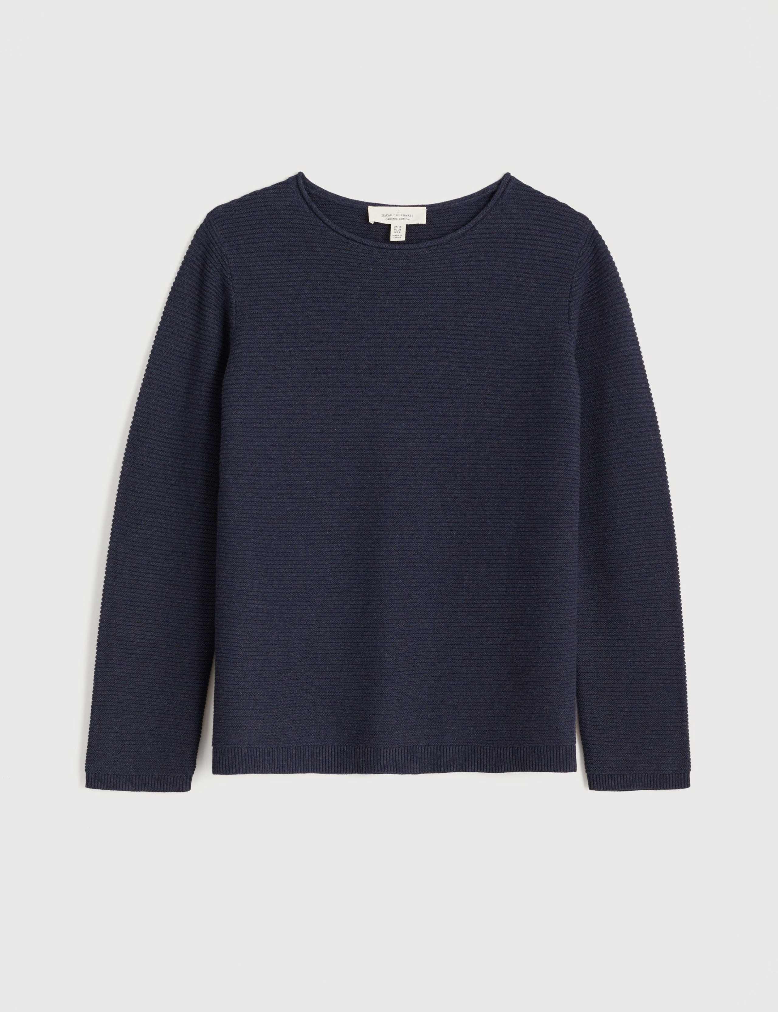 Pure Cotton Ribbed Crew Neck Relaxed Jumper 2 of 4