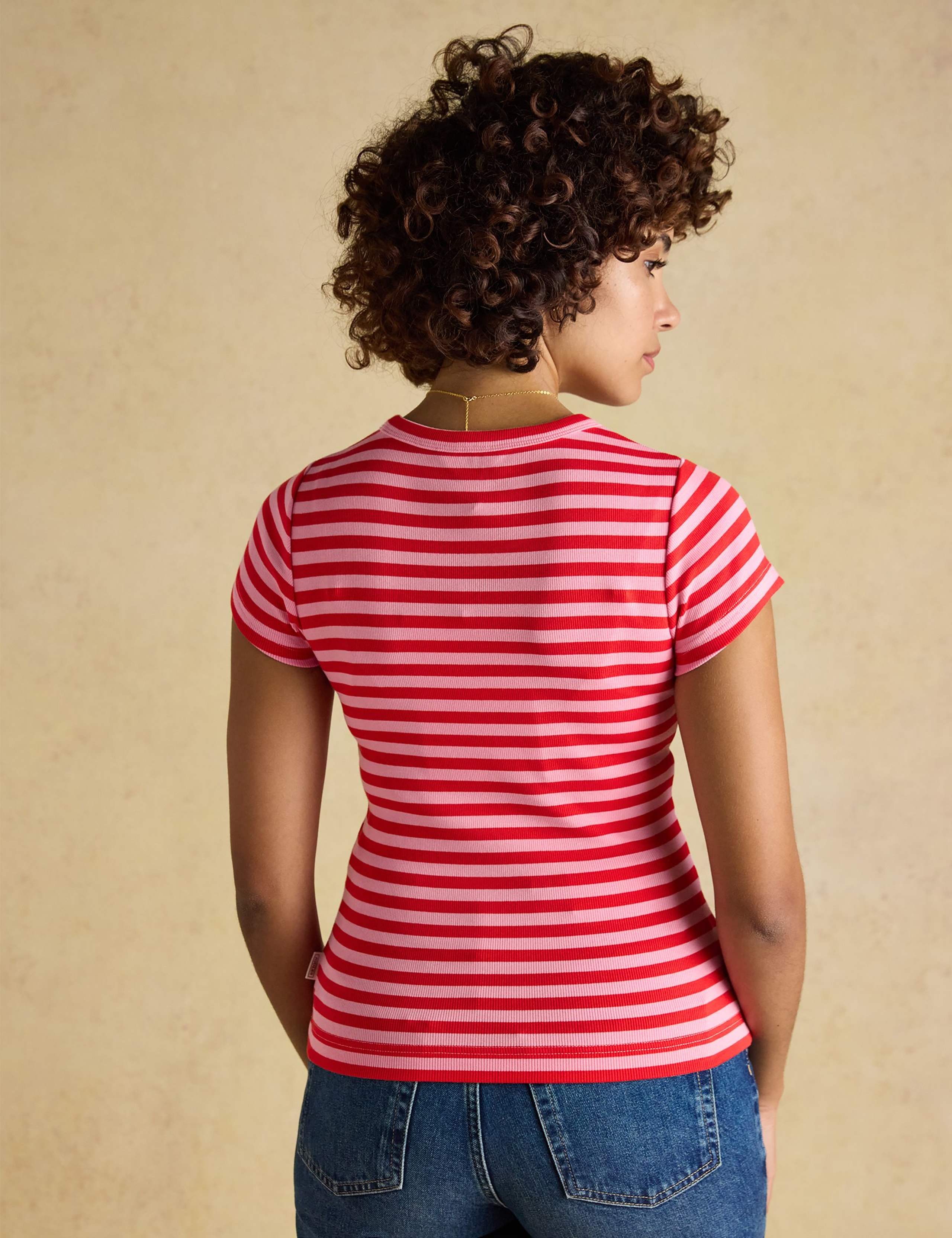 Cotton Rich Ribbed Striped T-Shirt 3 of 8