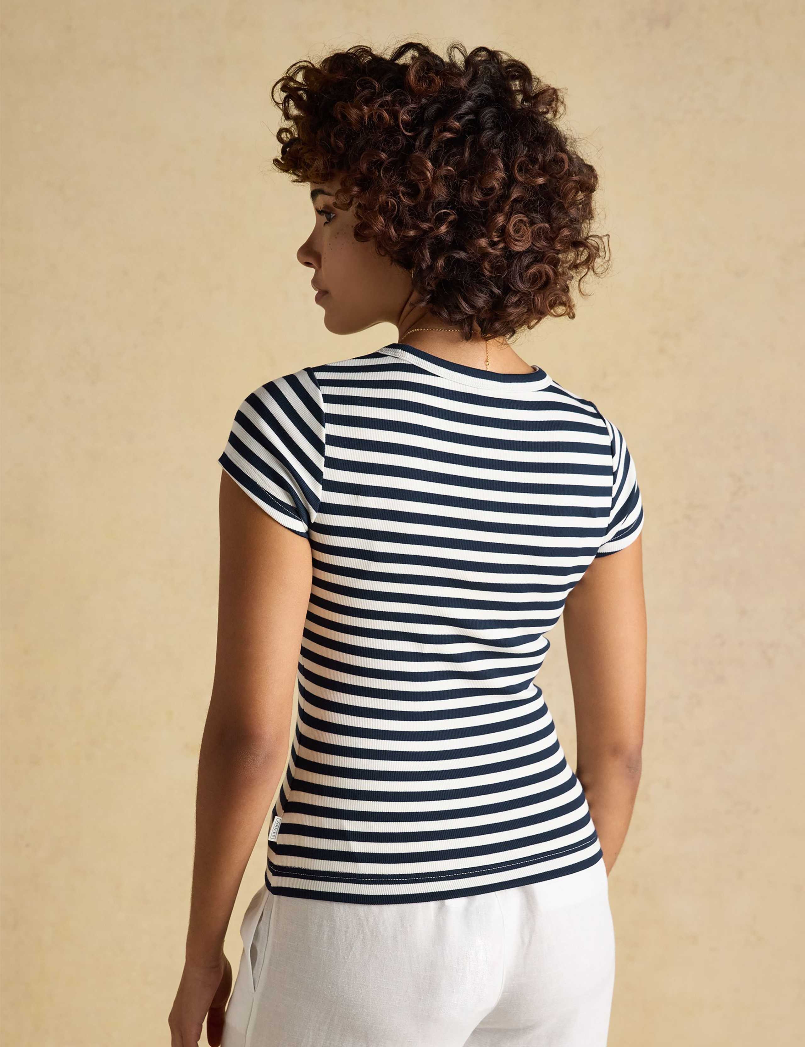 Cotton Rich Ribbed Striped T-Shirt 4 of 8