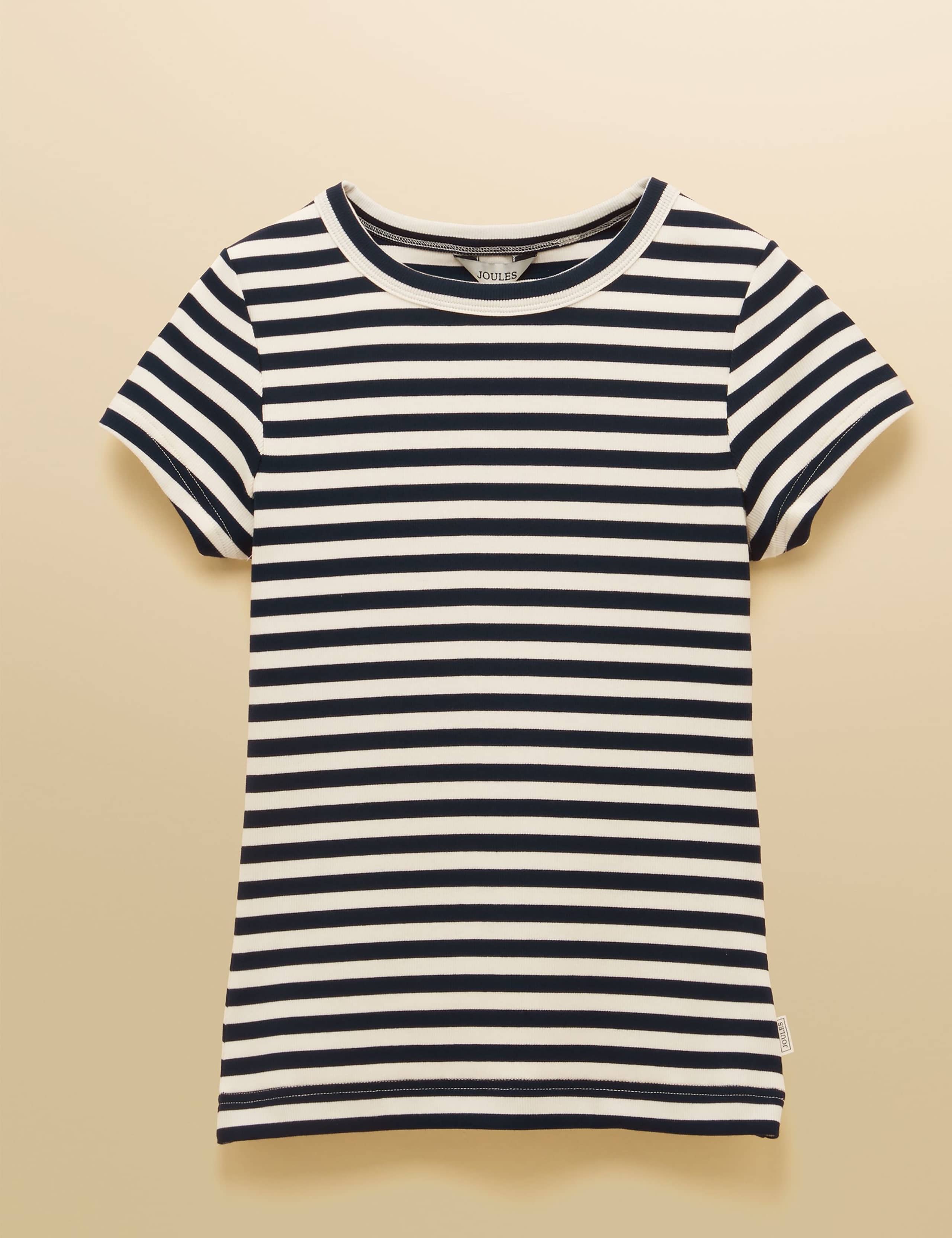 Cotton Rich Ribbed Striped T-Shirt 2 of 8