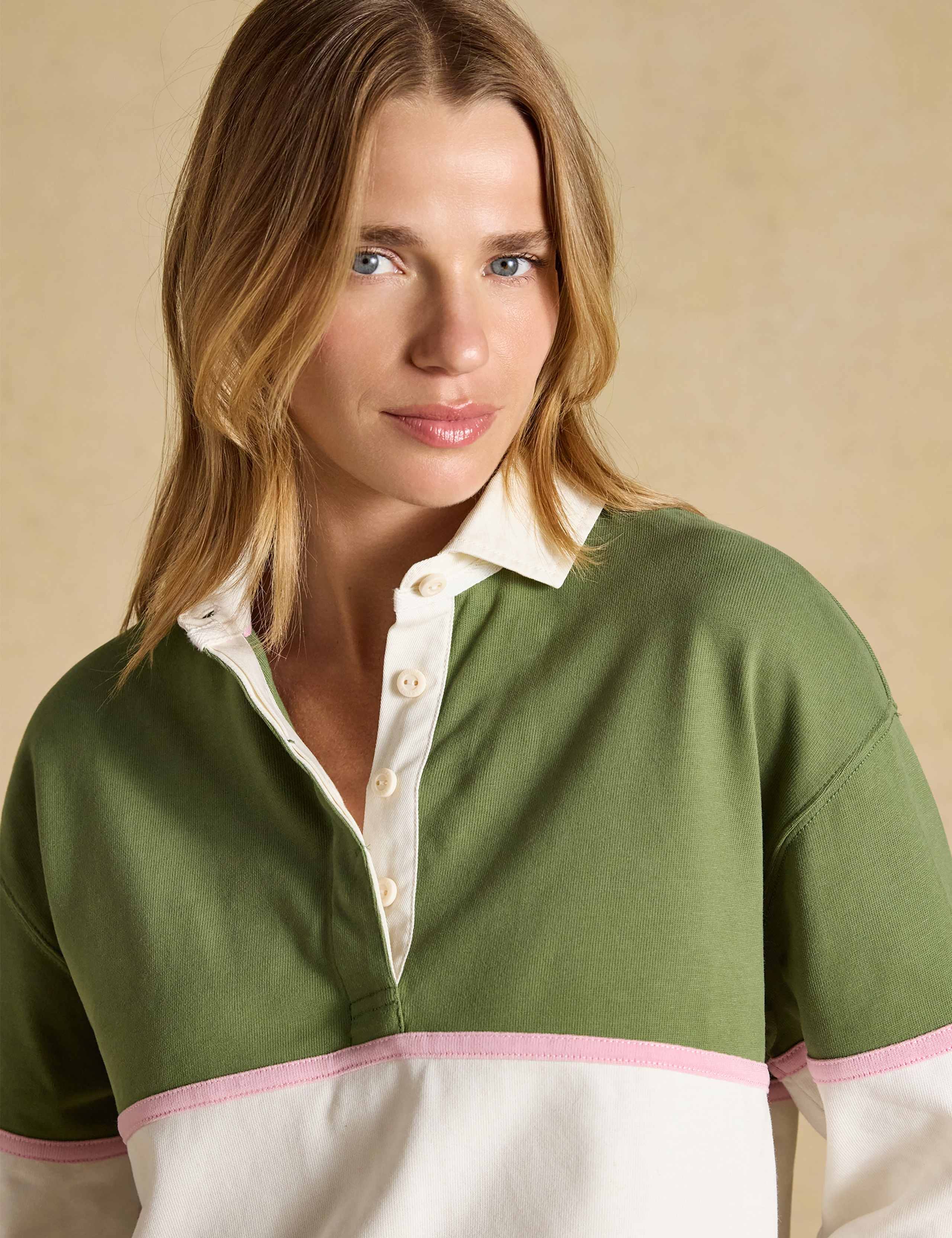 Pure Cotton Striped Rugby Top 3 of 10