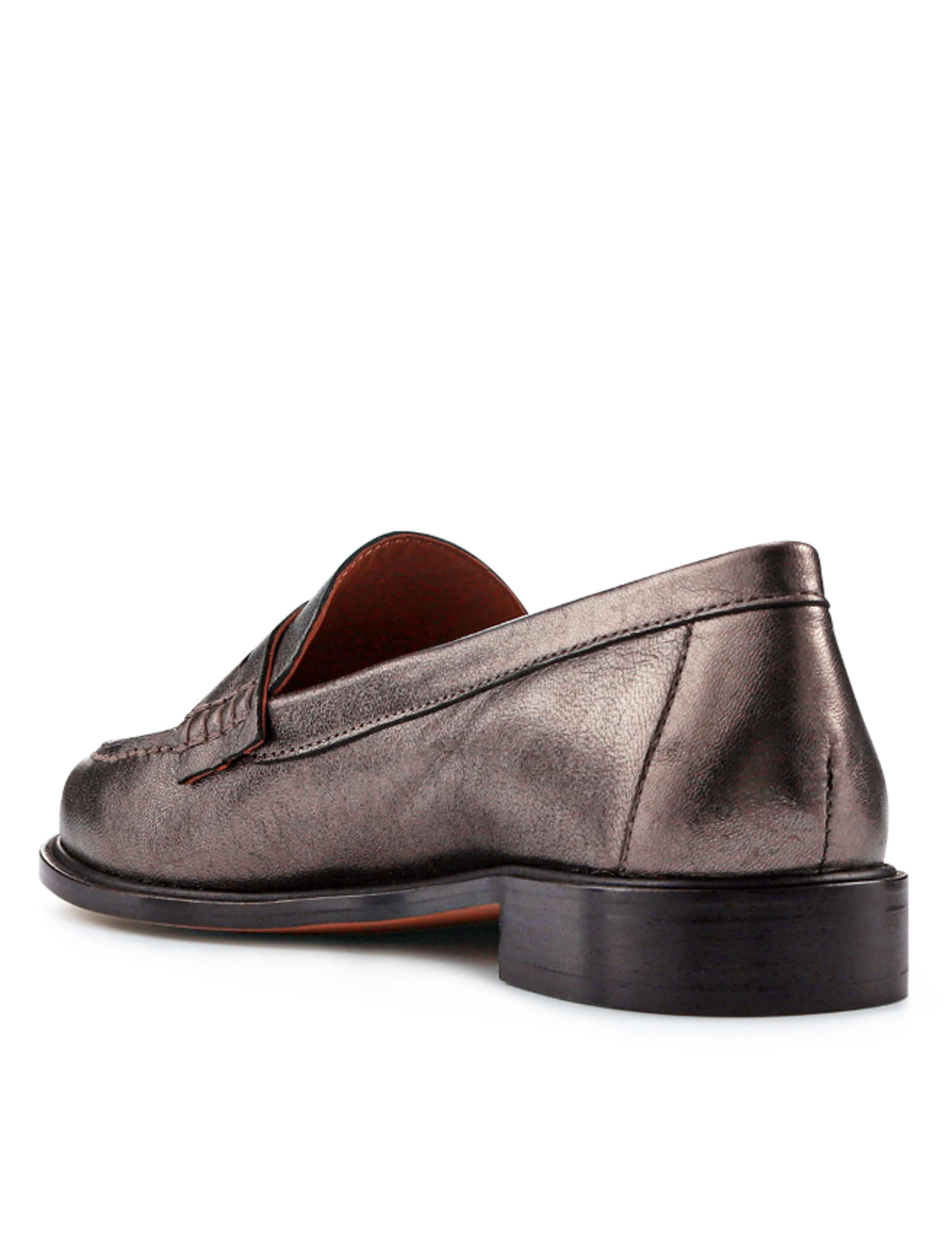 Wide Fit Leather Block Heel Loafers 6 of 7