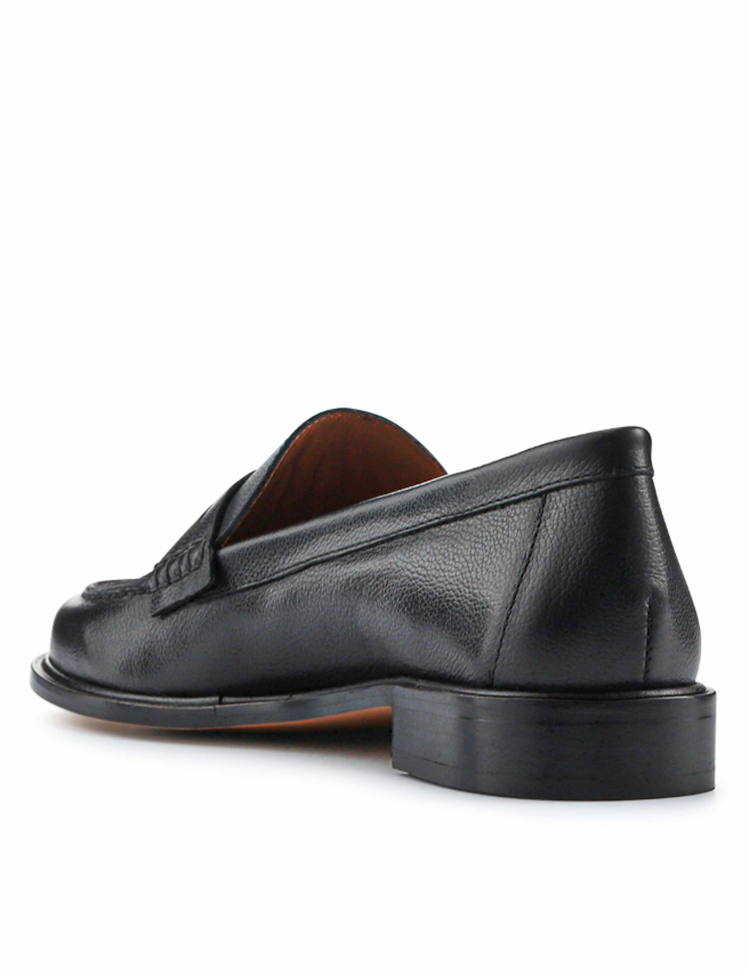 Wide Fit Leather Block Heel Loafers 6 of 7