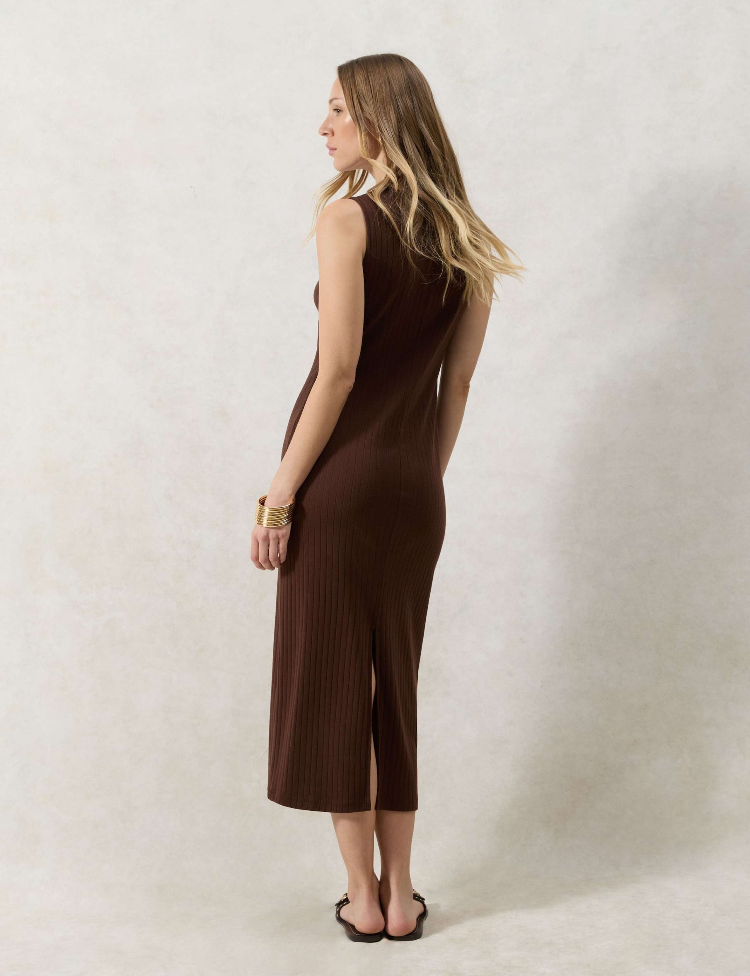 Chocolate Rib Column Dress 2 of 4