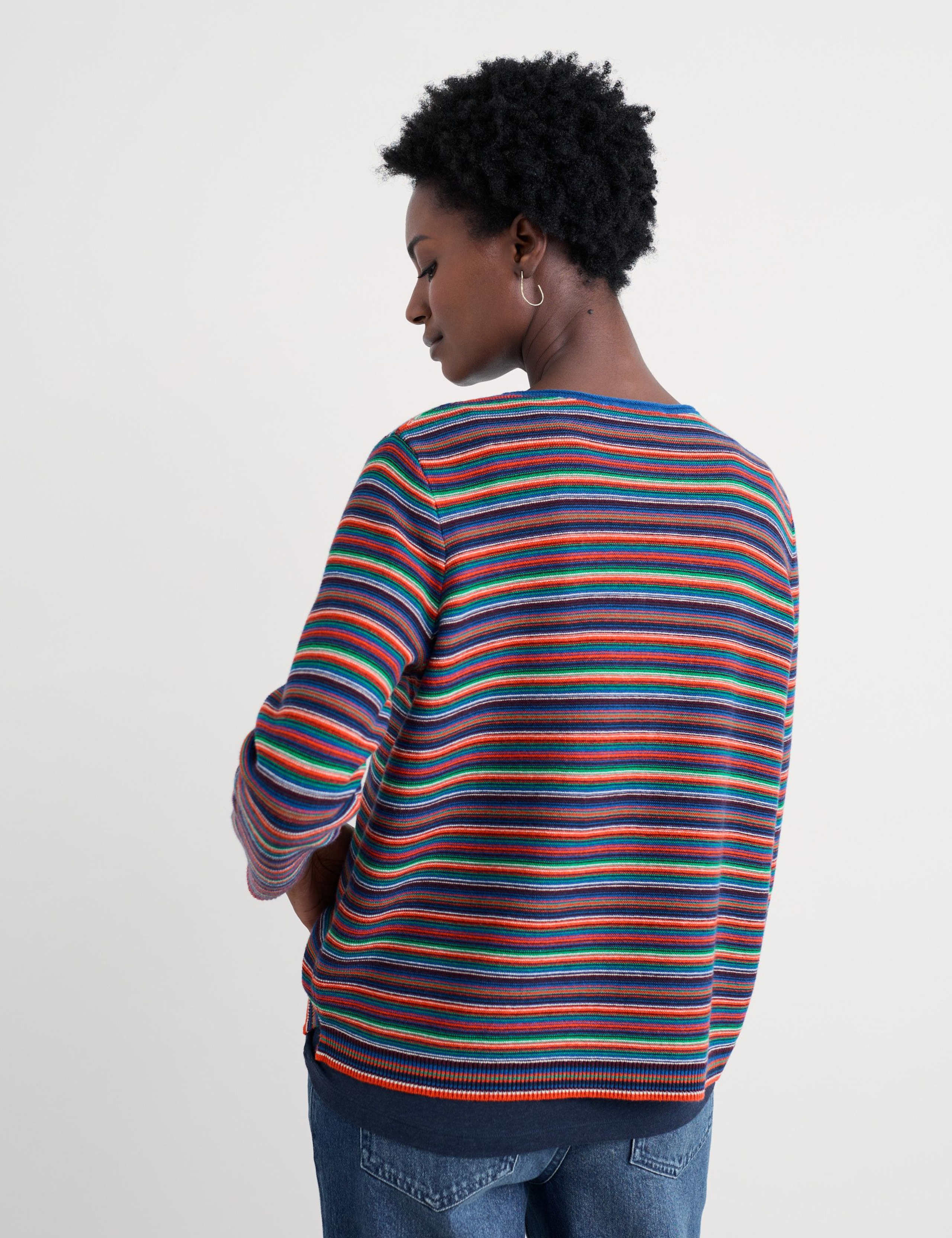 Pure Cotton Striped Crew Neck Jumper 4 of 5