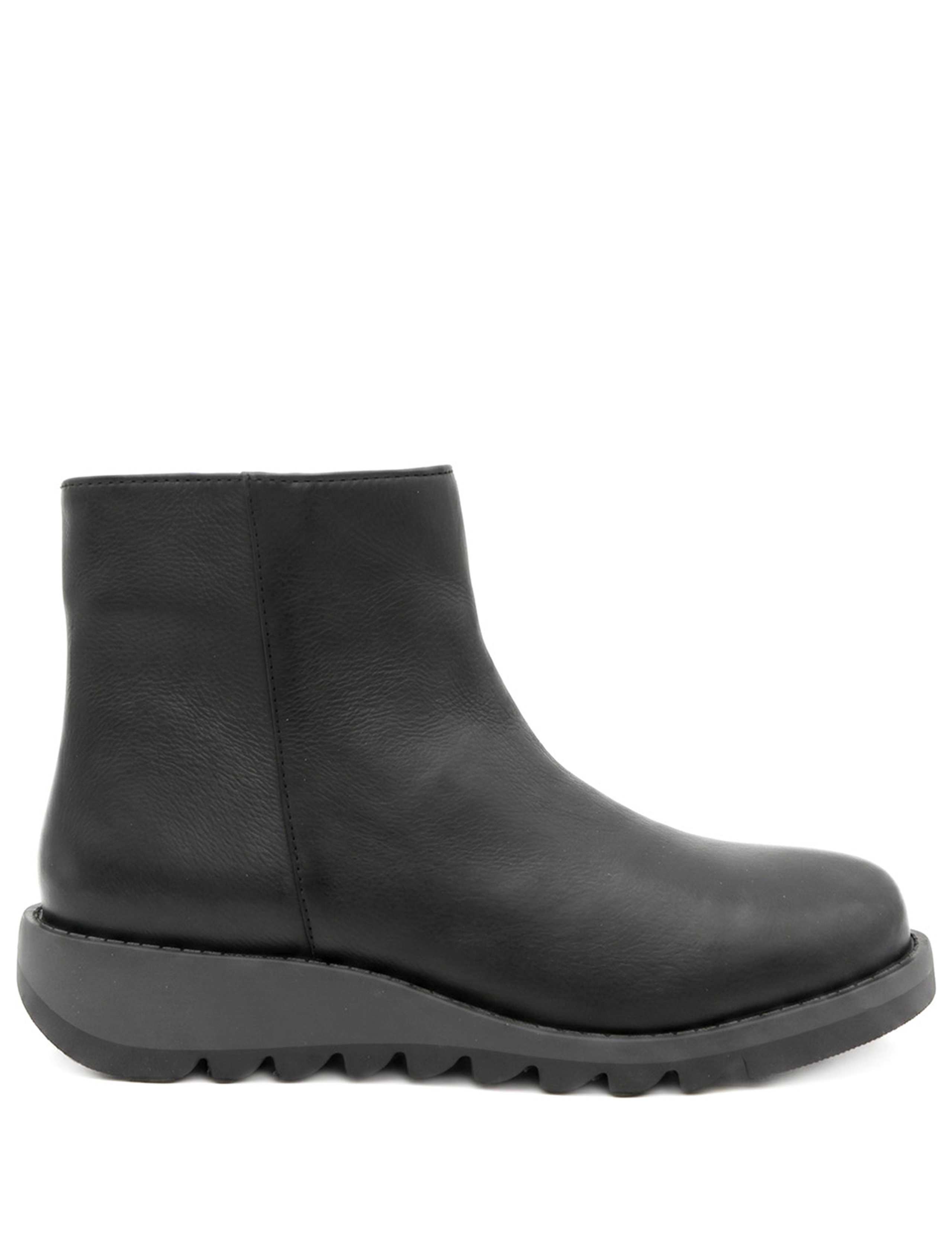 Leather Chunky Wedge Ankle Boots 2 of 6
