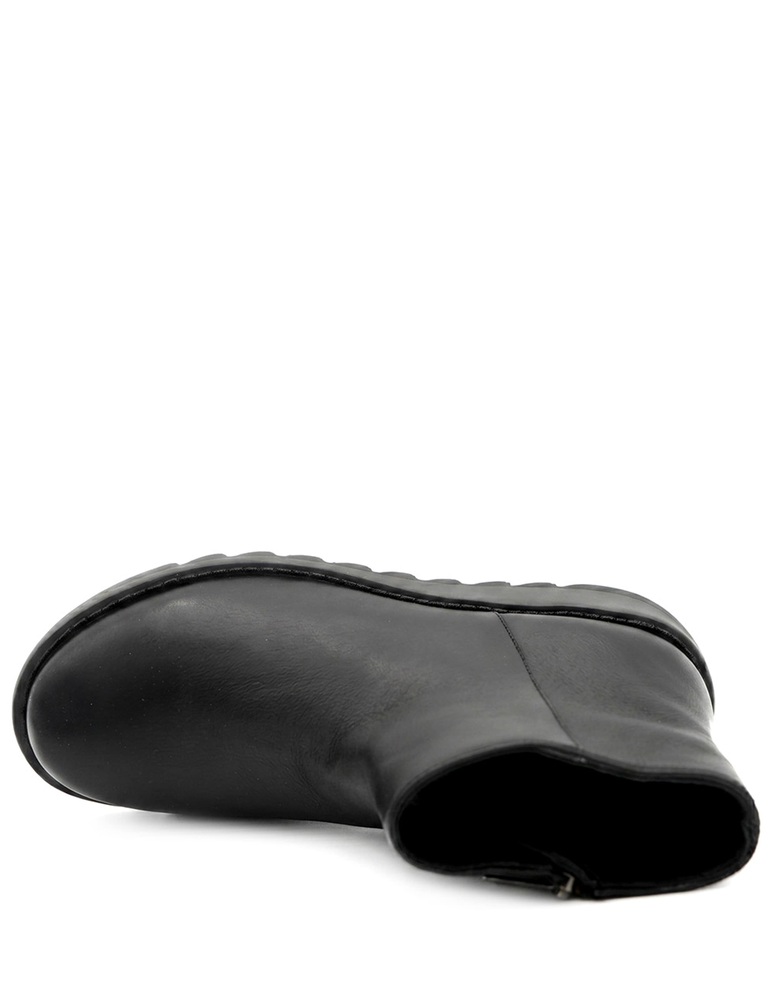 Leather Chunky Wedge Ankle Boots 4 of 6