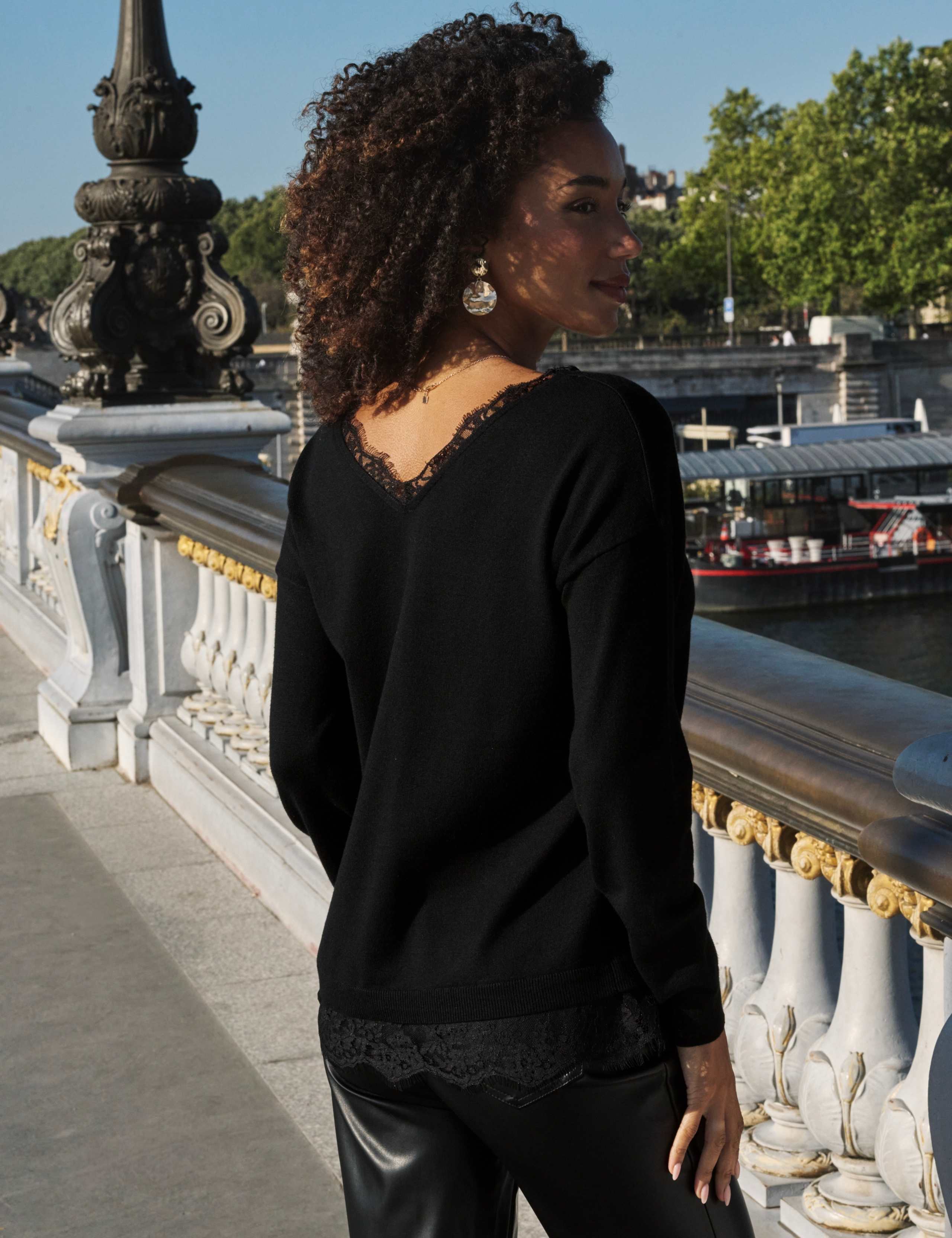 V Neck Lace Detail Jumper 4 of 6