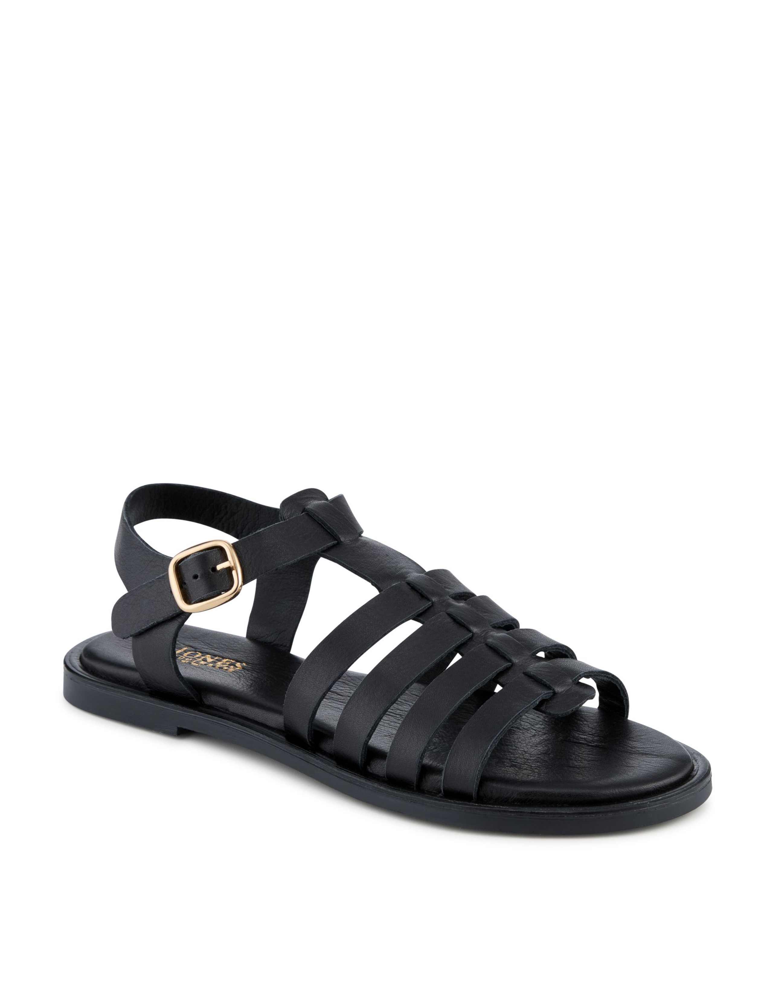 Leather Buckle Flat Gladiator Sandals 2 of 6
