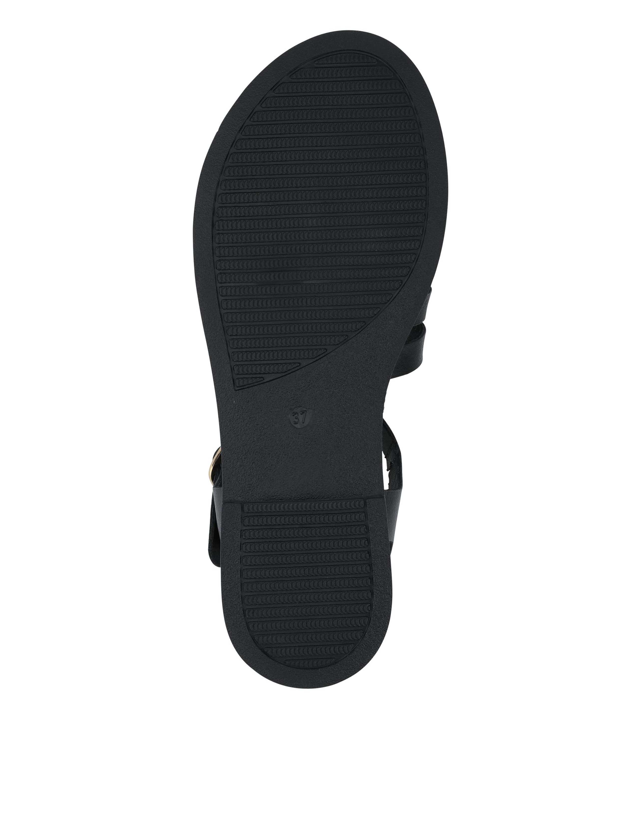 Leather Buckle Flat Gladiator Sandals 4 of 6