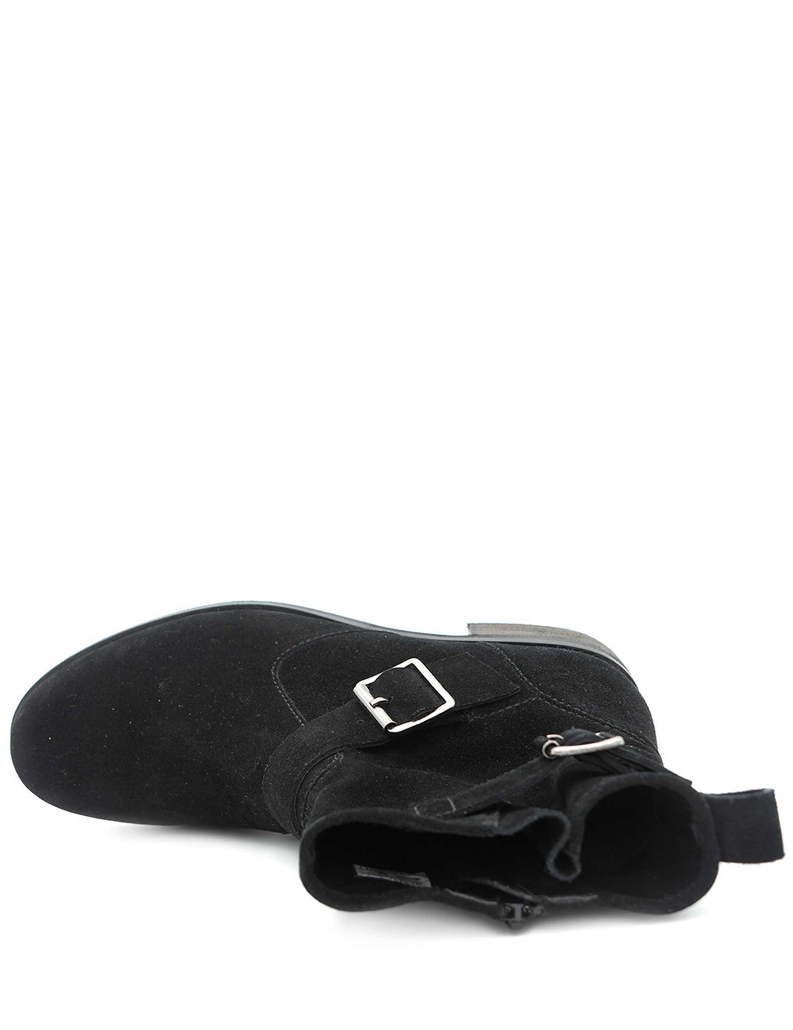Suede Buckle Block Heel Ankle Boots 3 of 6