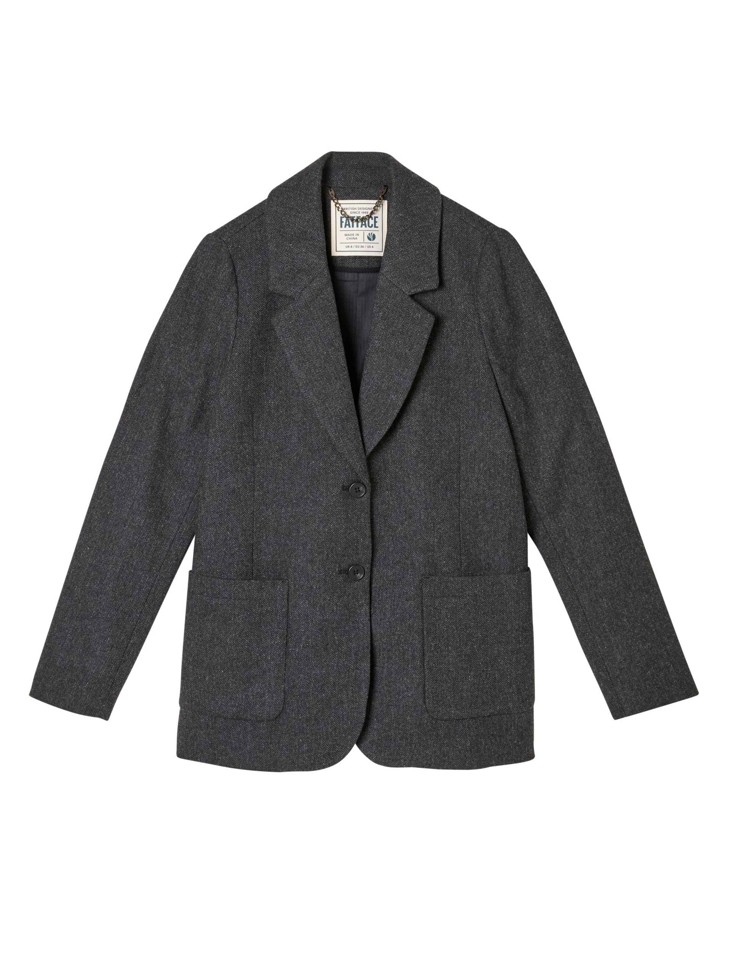 Wool Blend Single Breasted Blazer 2 of 6