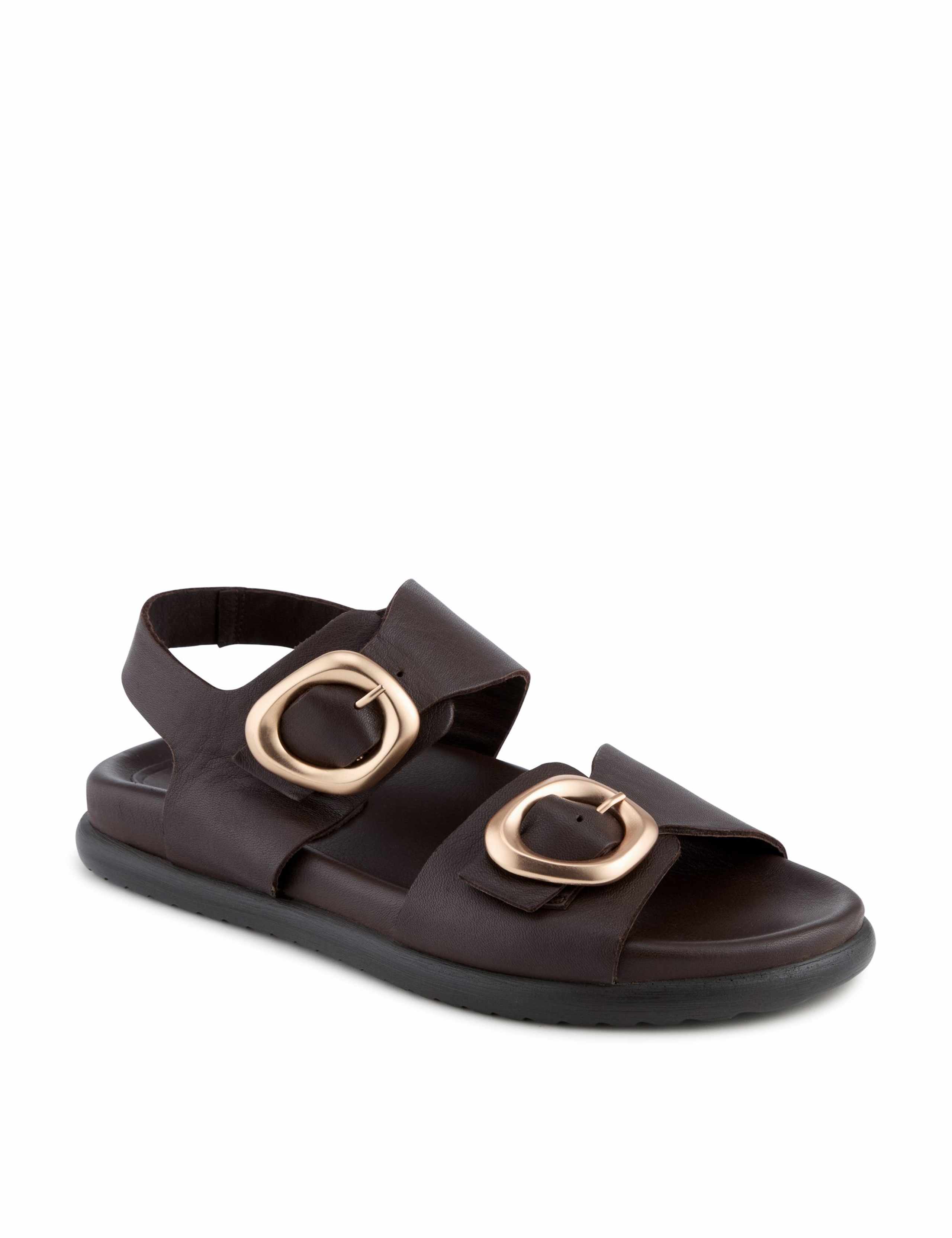 Leather Buckle Ankle Strap Platform Sandals 2 of 6