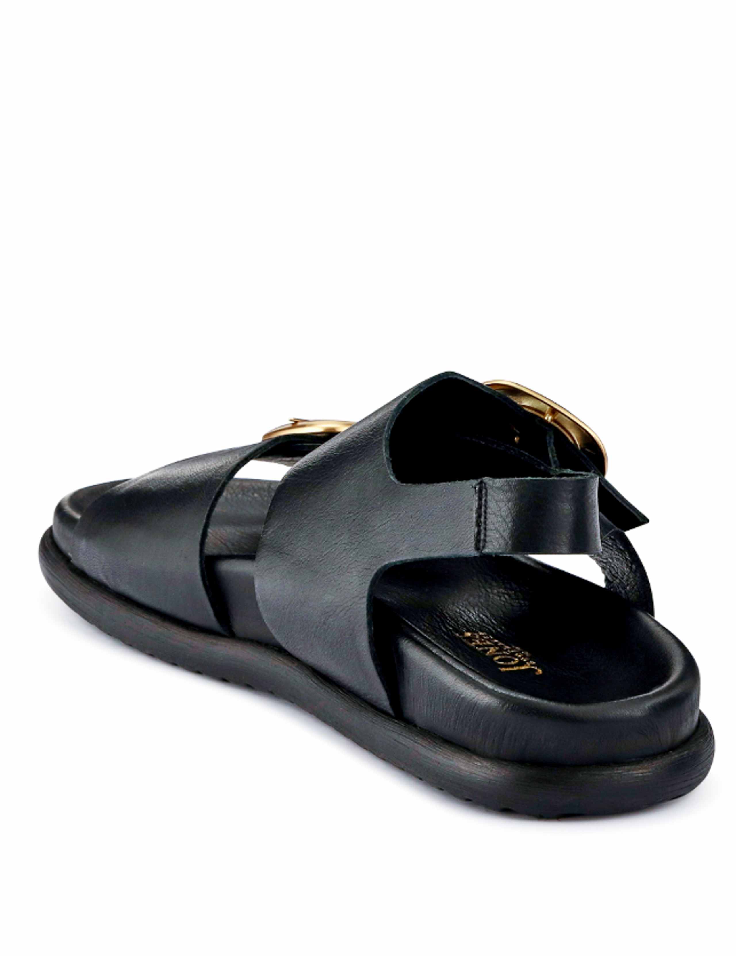 Leather Buckle Ankle Strap Platform Sandals 7 of 7
