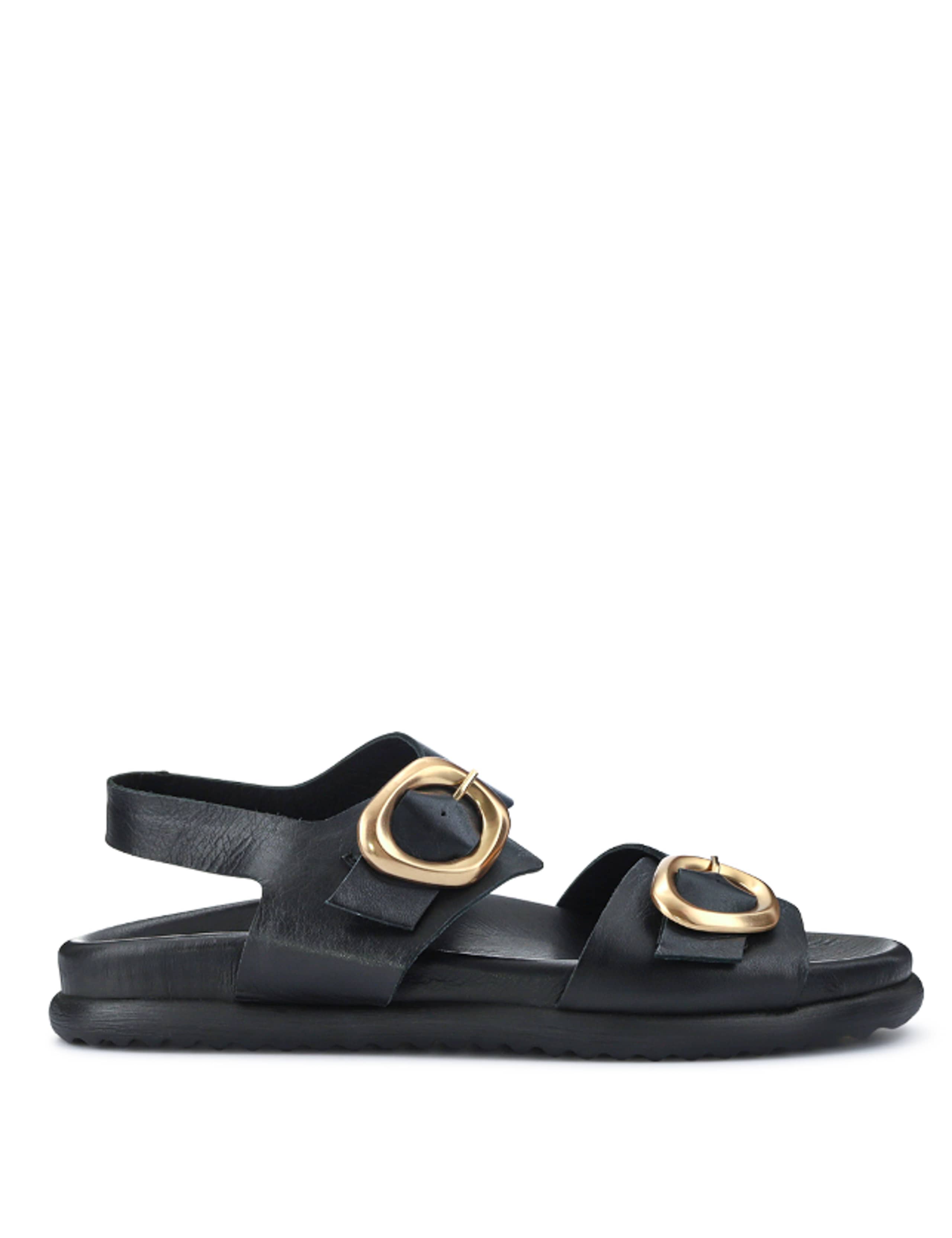 Leather Buckle Ankle Strap Platform Sandals 2 of 7