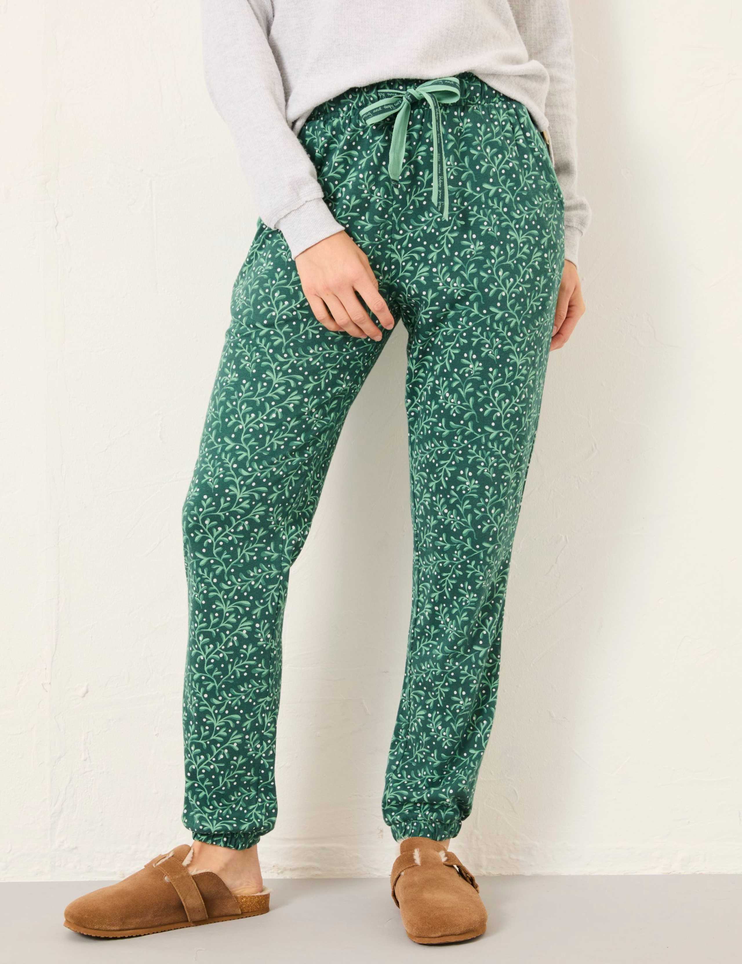 Cotton Modal Mistletoe Print Pyjama Bottoms 4 of 7