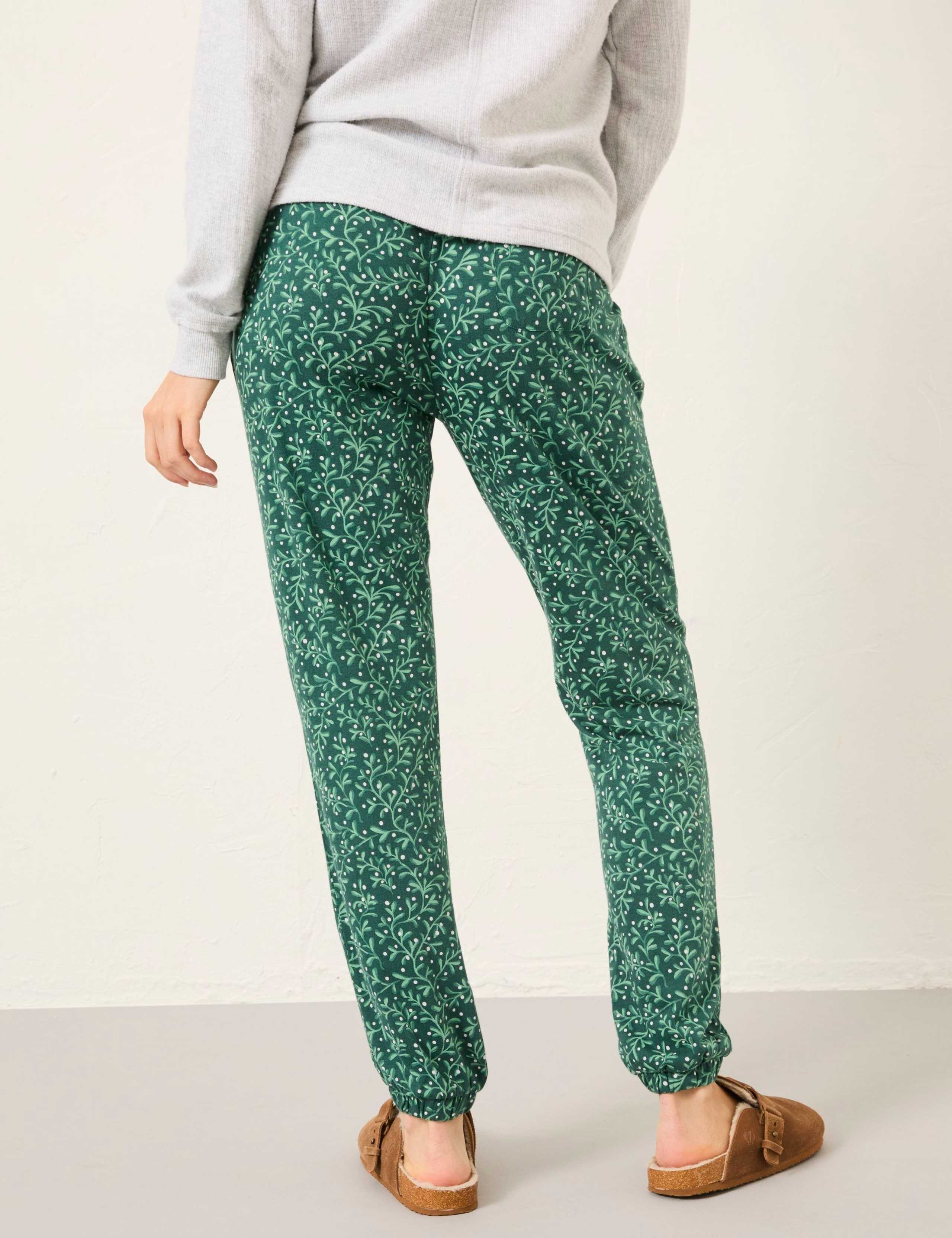 Cotton Modal Mistletoe Print Pyjama Bottoms 6 of 7