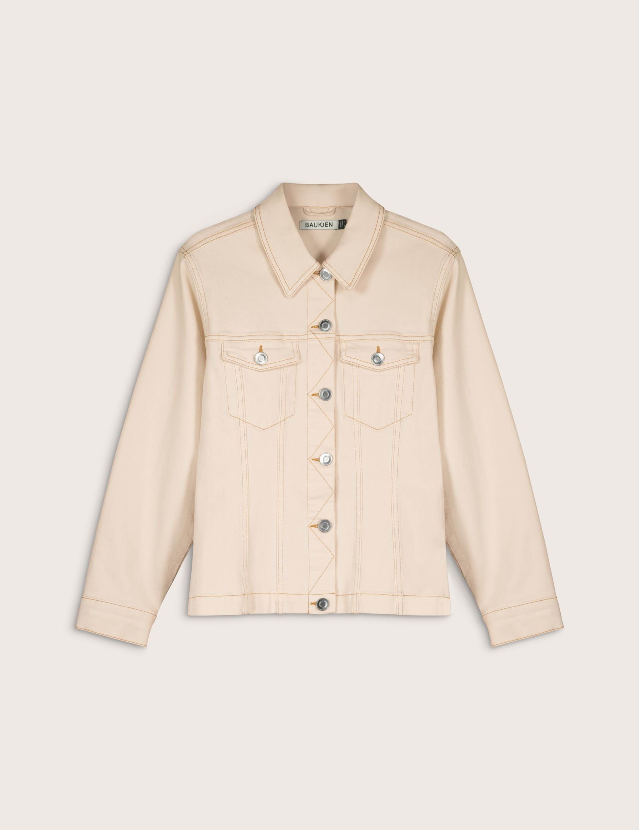 Cotton Rich Denim Collared Jacket 2 of 6