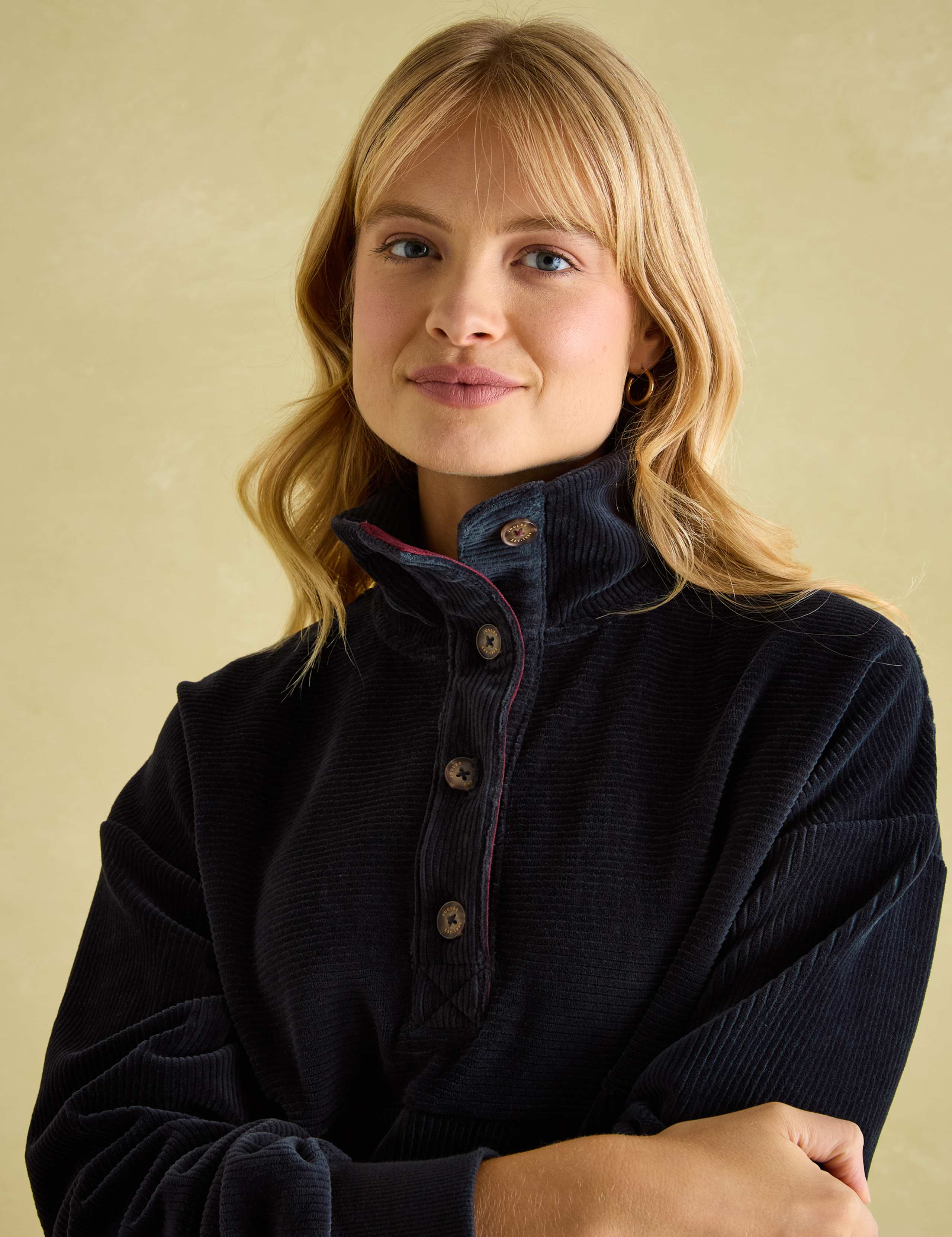 Cotton Rich Corduroy Funnel Neck Sweatshirt 5 of 7