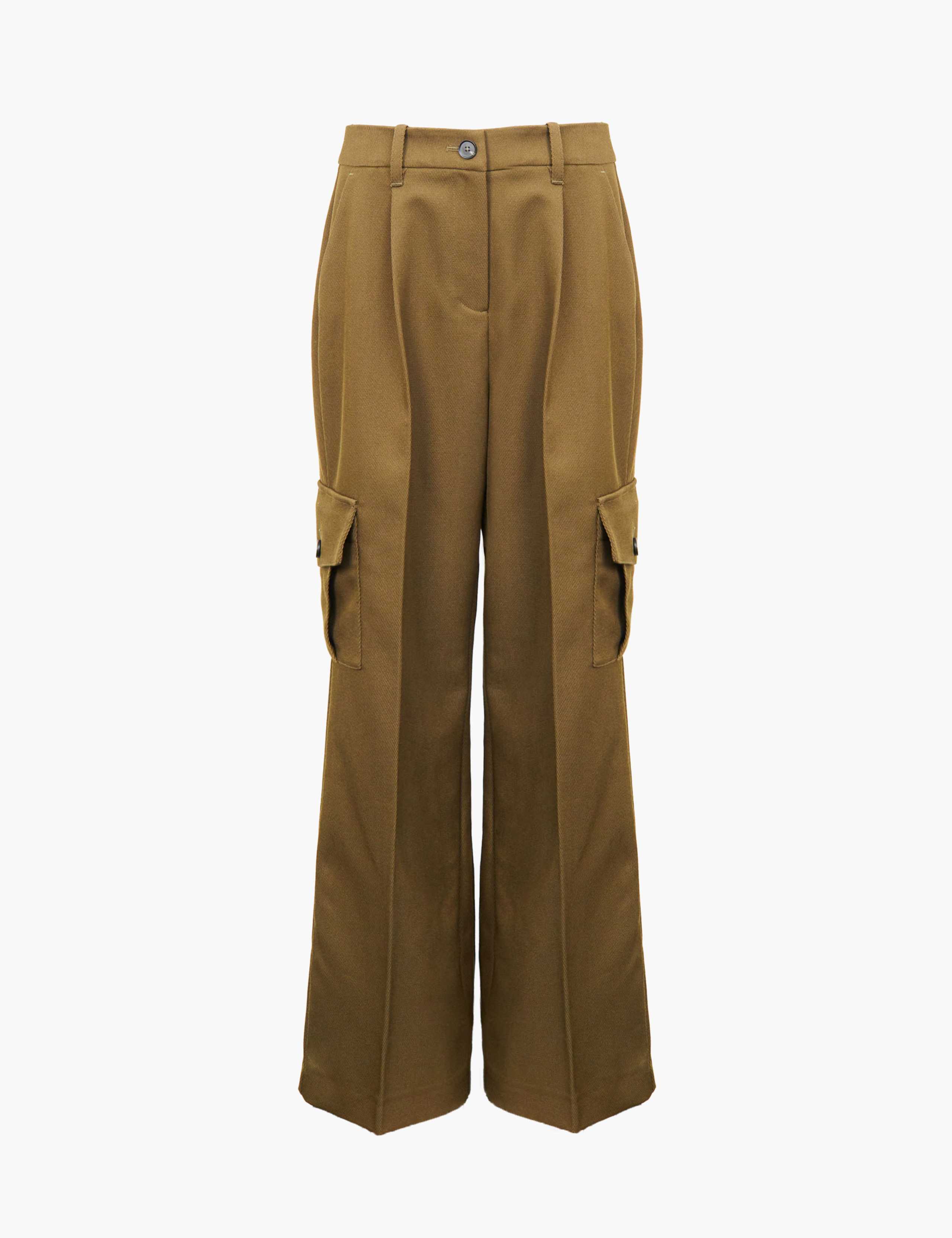Twill Cargo Wide Leg Trousers 2 of 3