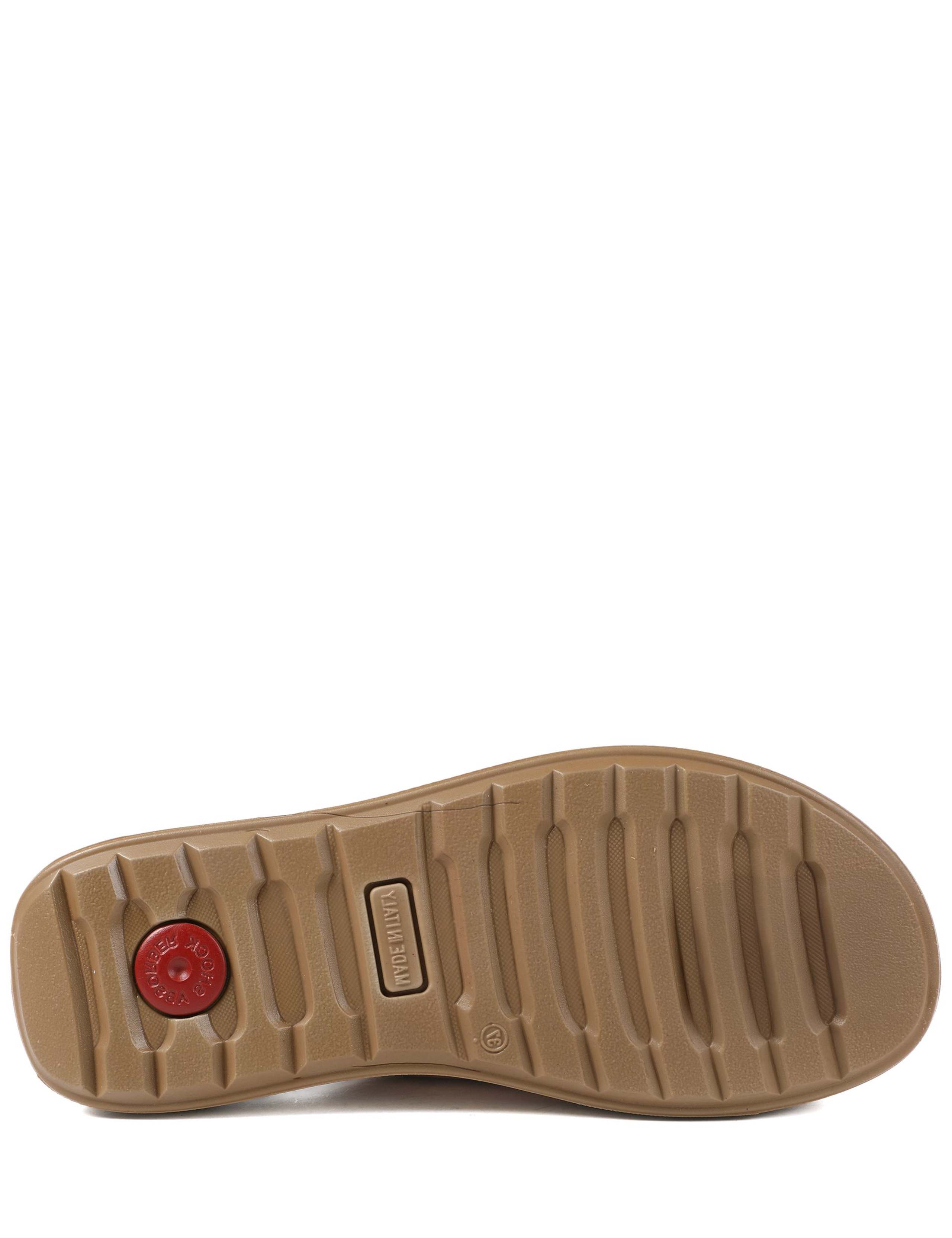 Leather Buckle Flatform Sliders 5 of 5