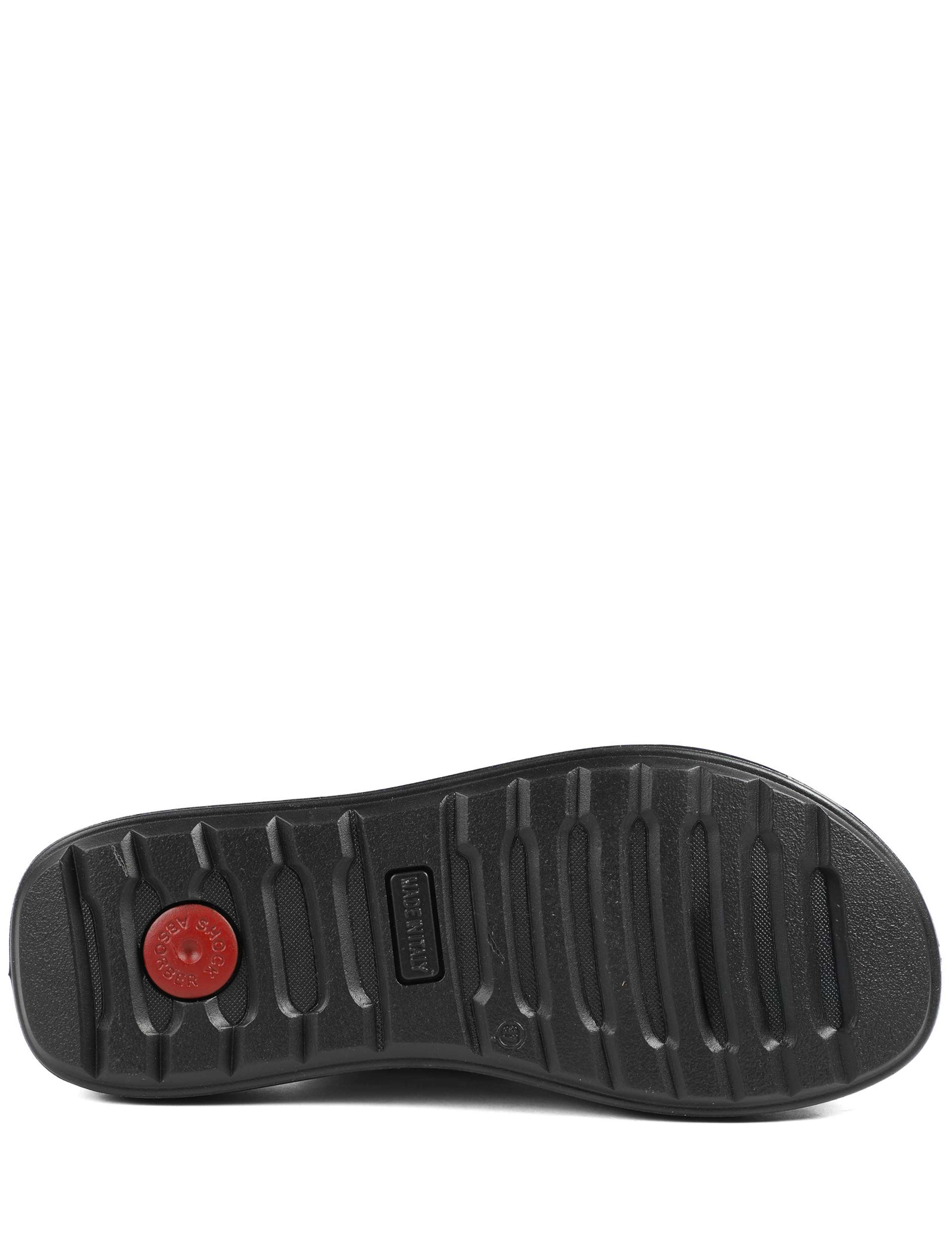 Leather Buckle Flatform Sliders 5 of 5