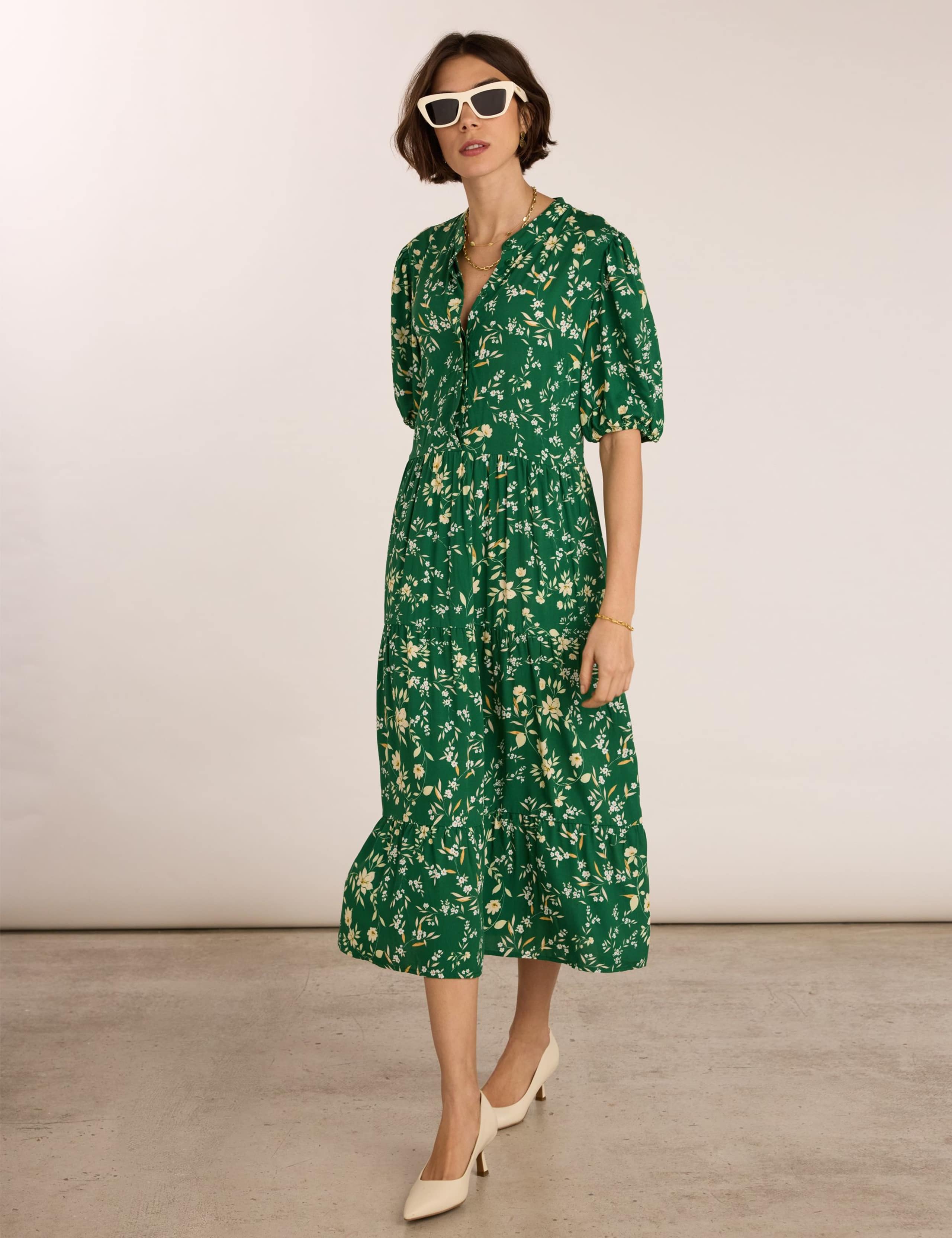 Floral Midi Tea Dress 3 of 5