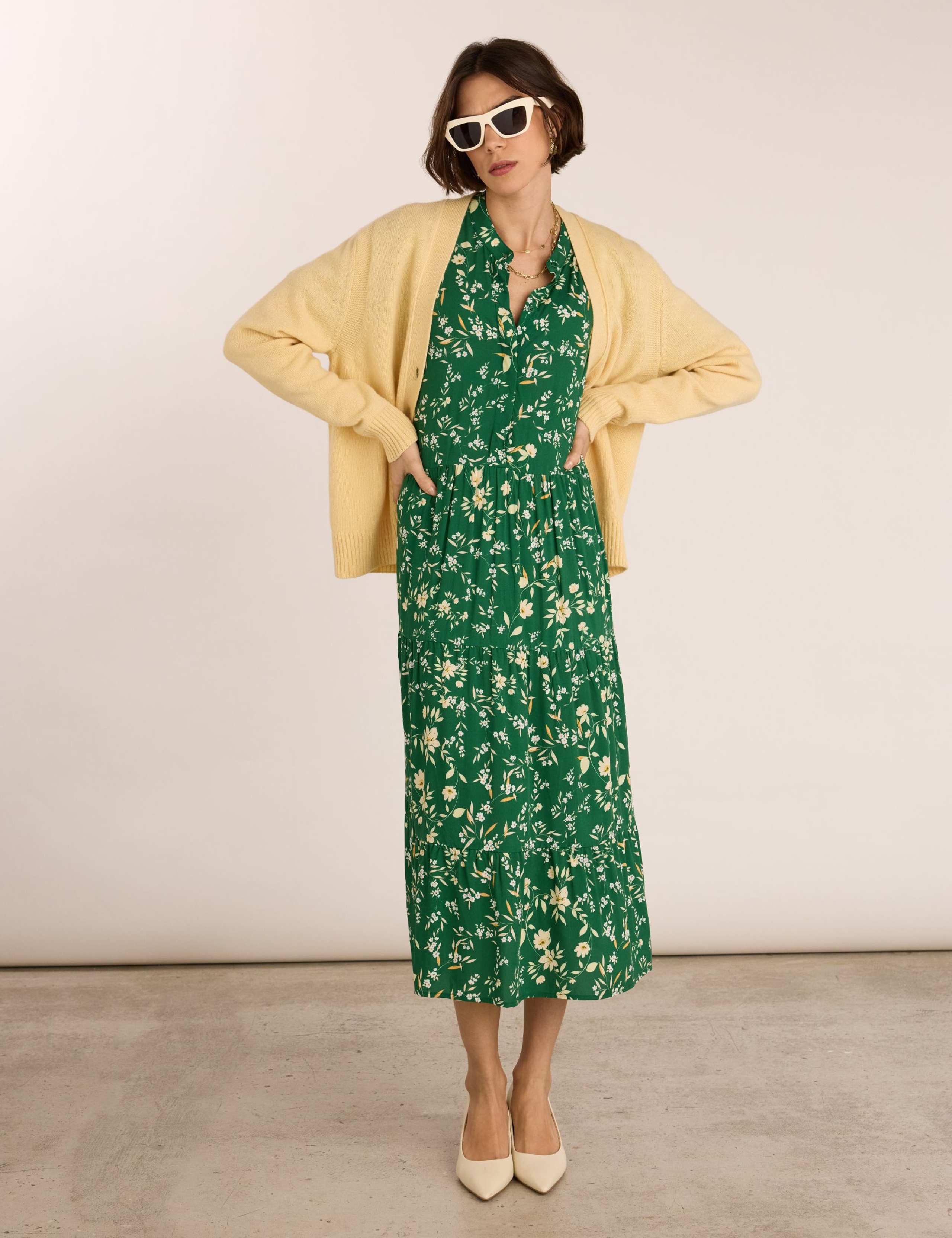 Floral Midi Tea Dress 4 of 5