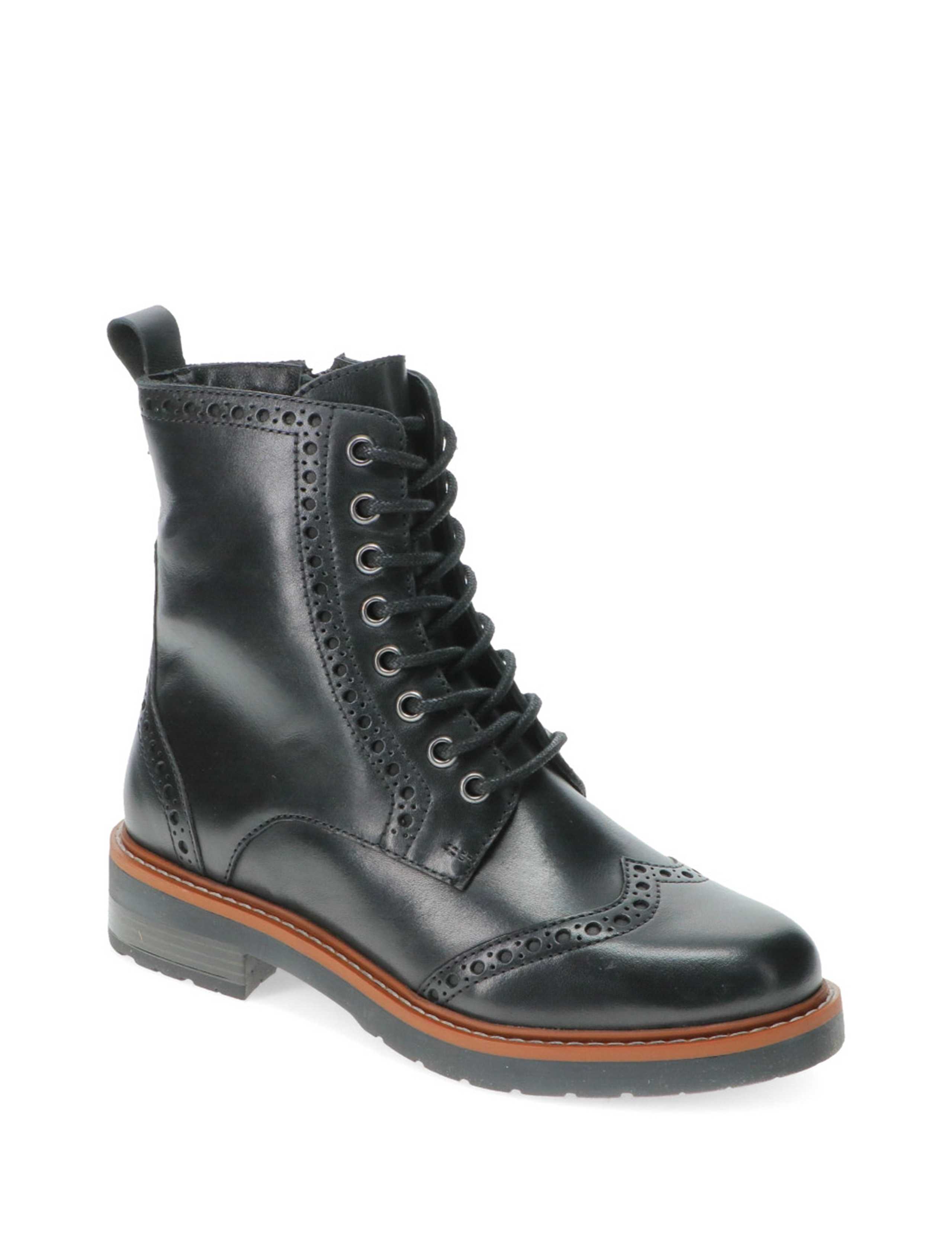 Leather Brogue Detail Ankle Boots 3 of 6